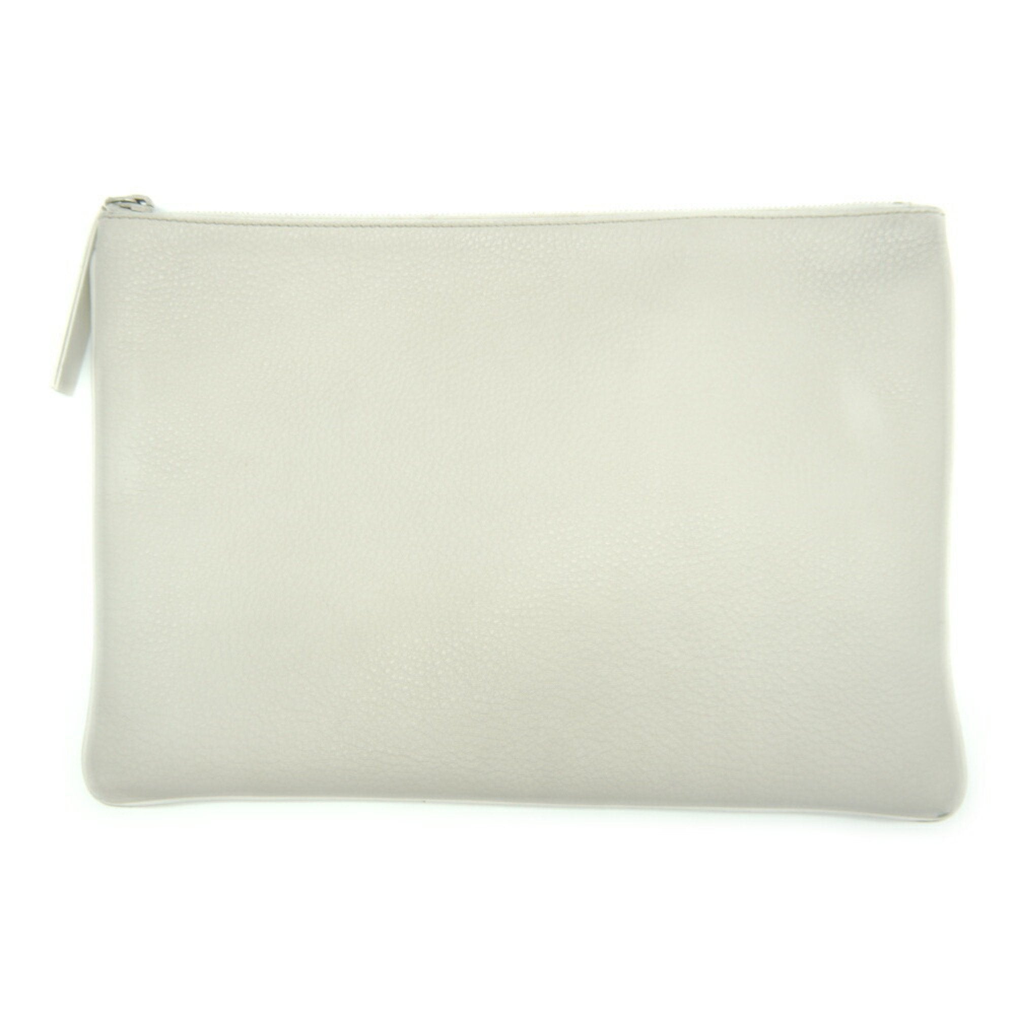 Balenciaga White Leather Clutch