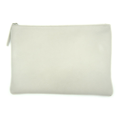 Balenciaga White Leather Clutch