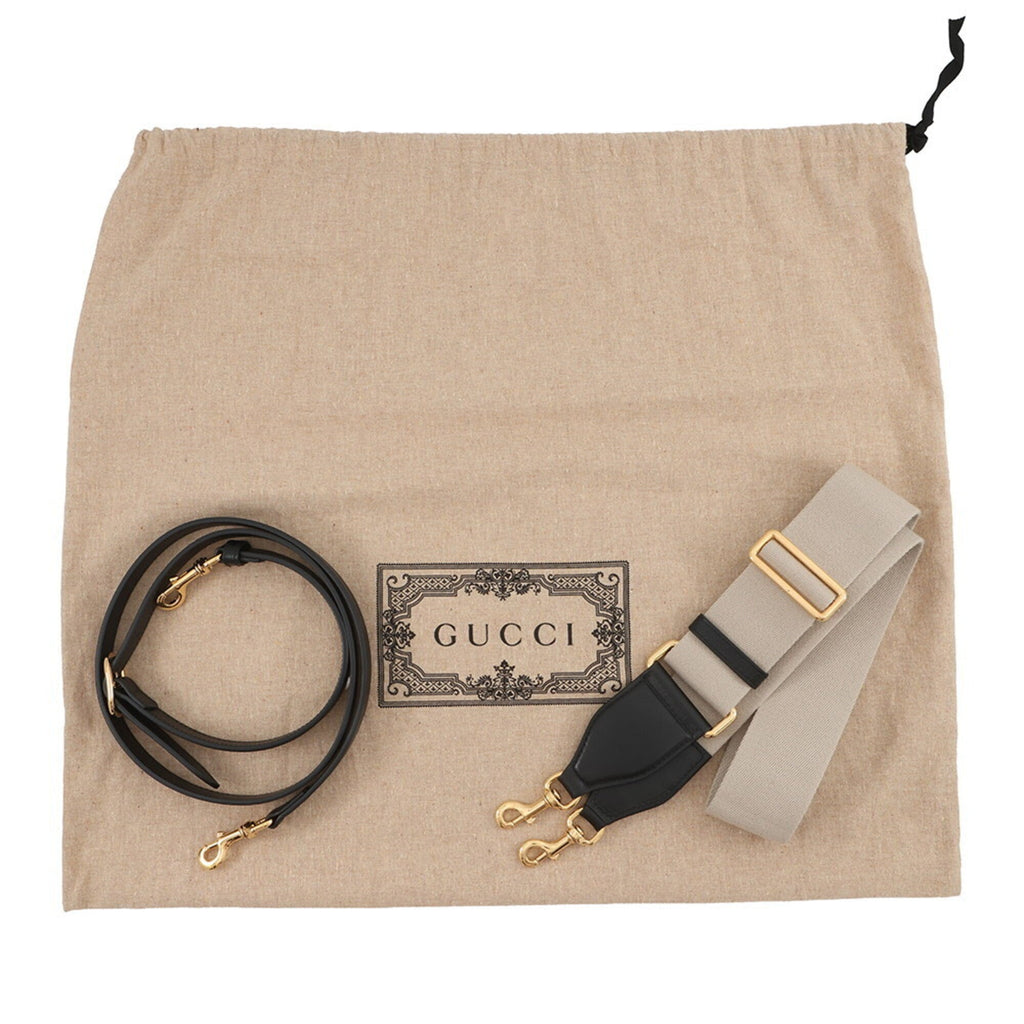 Gucci Black Leather Handbag Shoulder Bag (Pre-Owned)