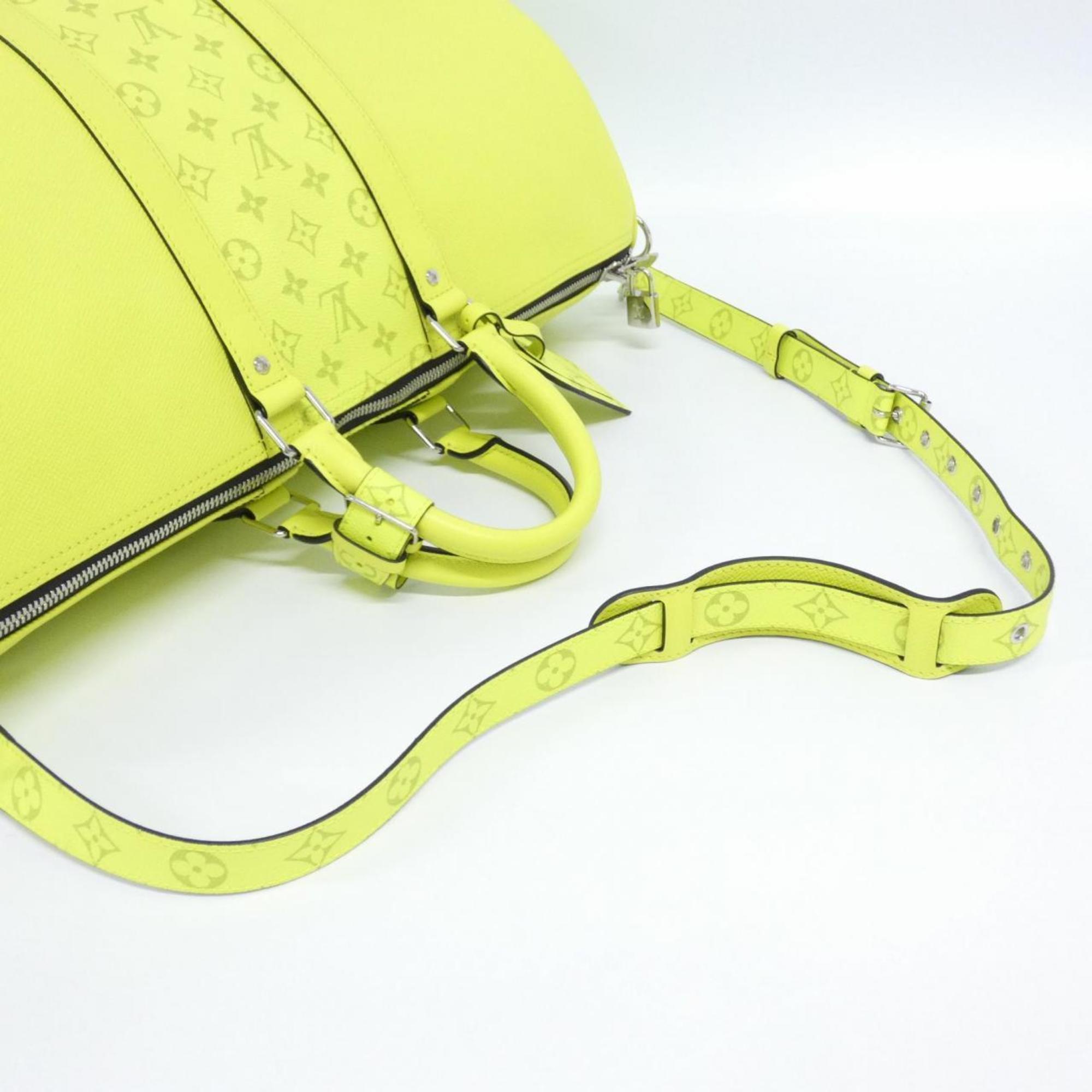 Louis Vuitton Yellow Coated Canvas Leather Handbag