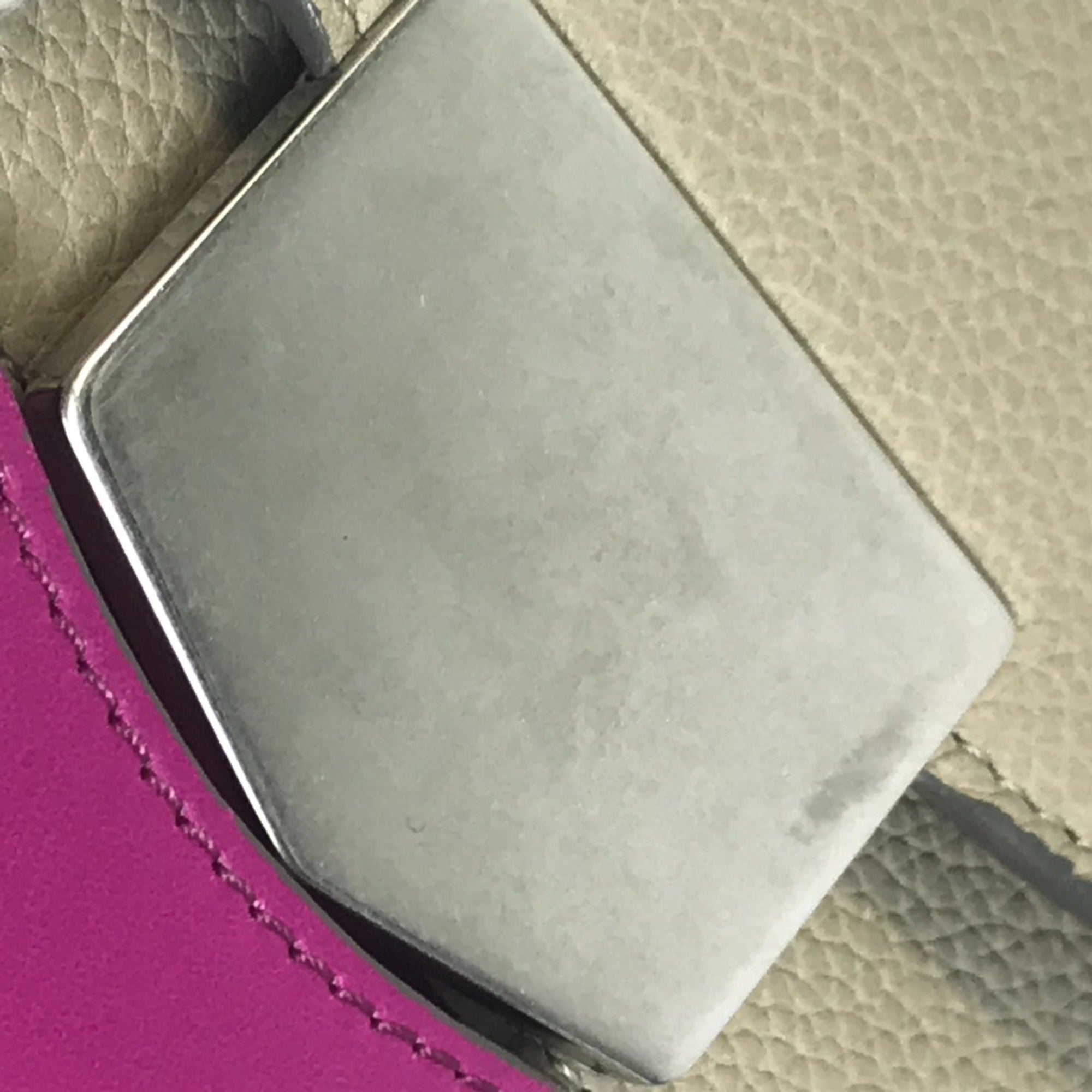 Celine Gray Leather Shoulder Bag