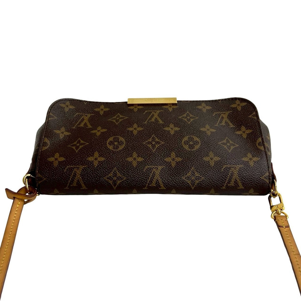 Louis Vuitton Brown Leather Pvc Handbag Pochette Shoulder Bag