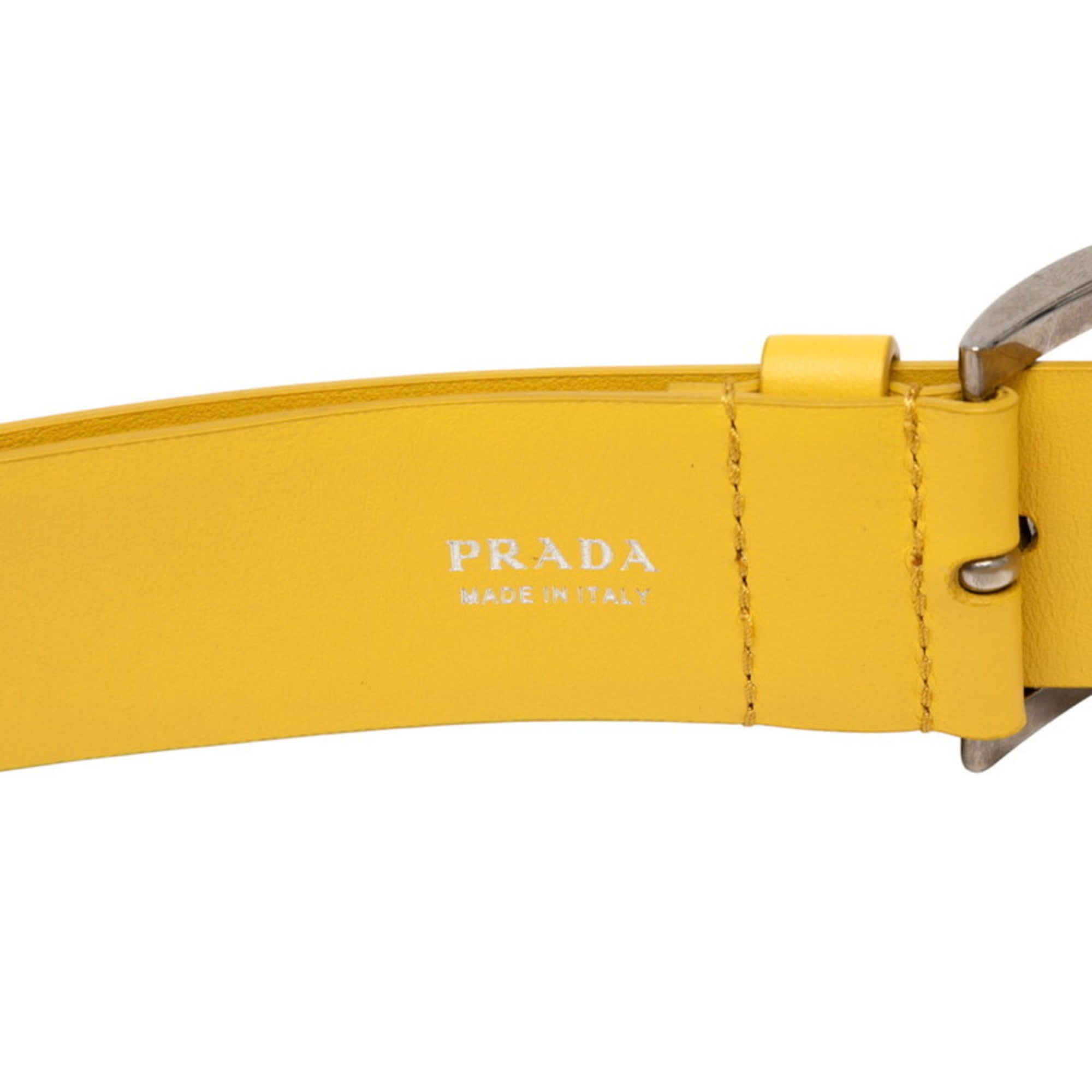 Prada Yellow Leather Shoulder Bag