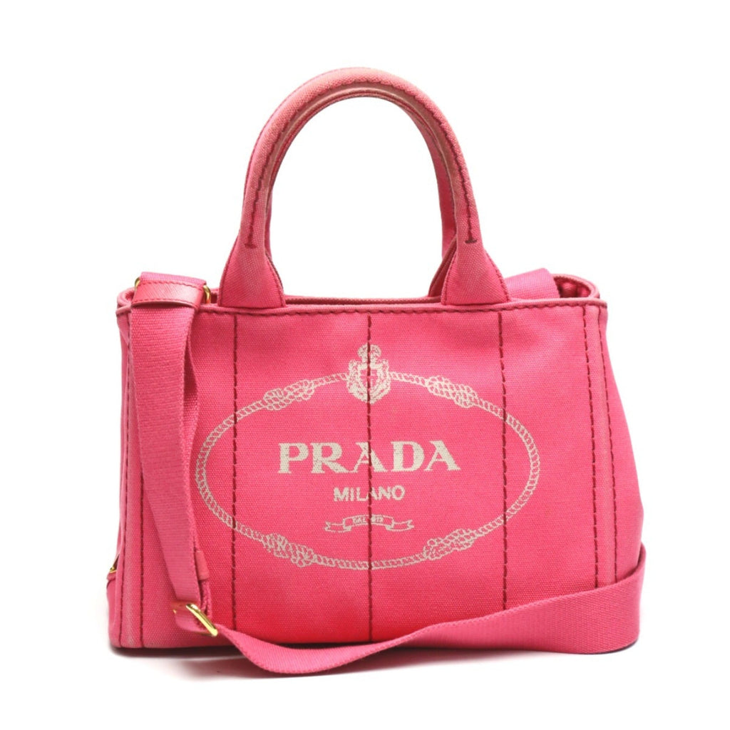 Prada Pink Canvas Tote Bag