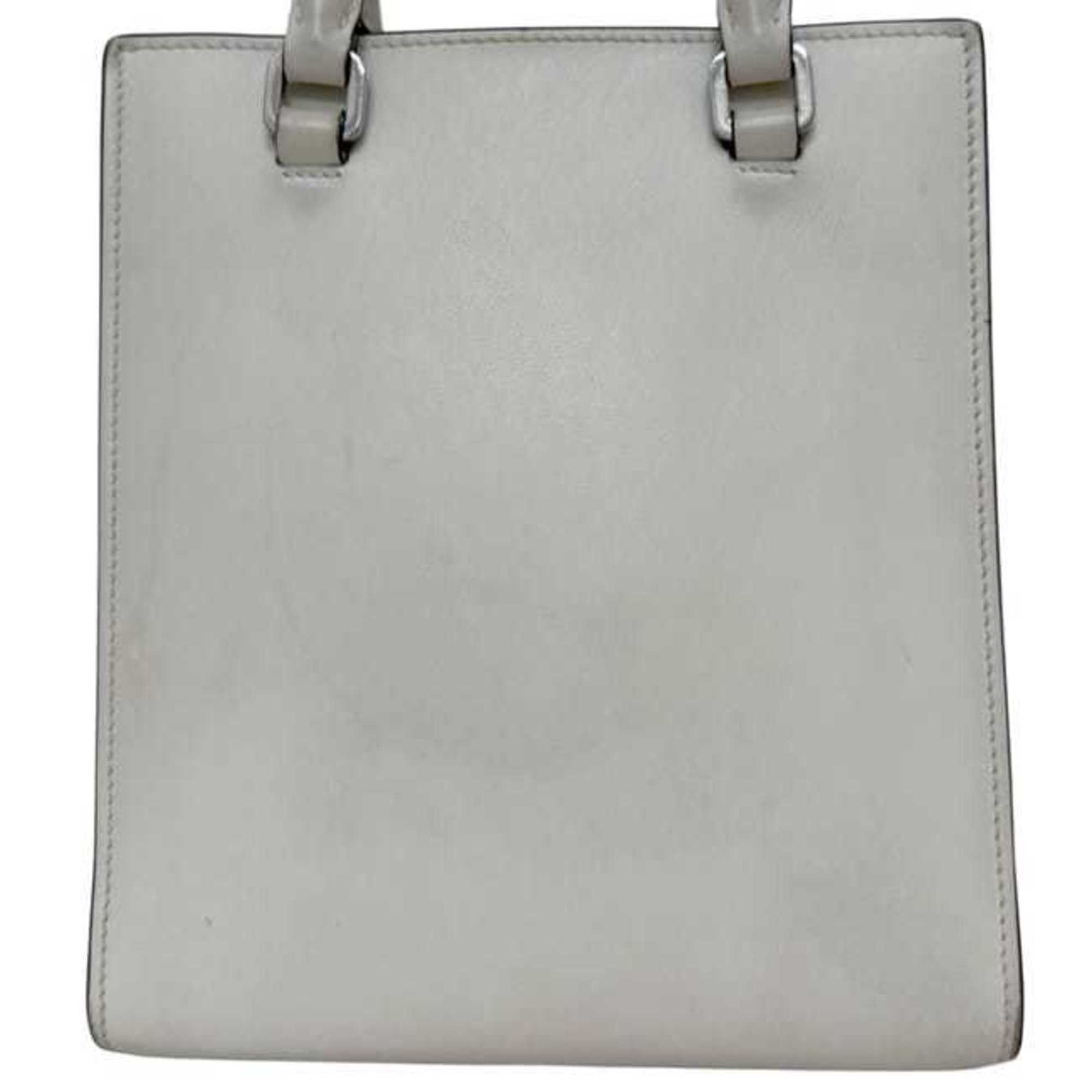 Prada Bianco White Leather Handbag