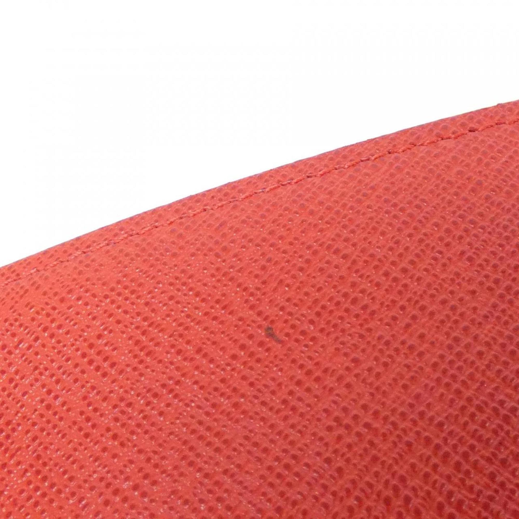 Louis Vuitton Marron Red Color Coated Canvas Long Wallet