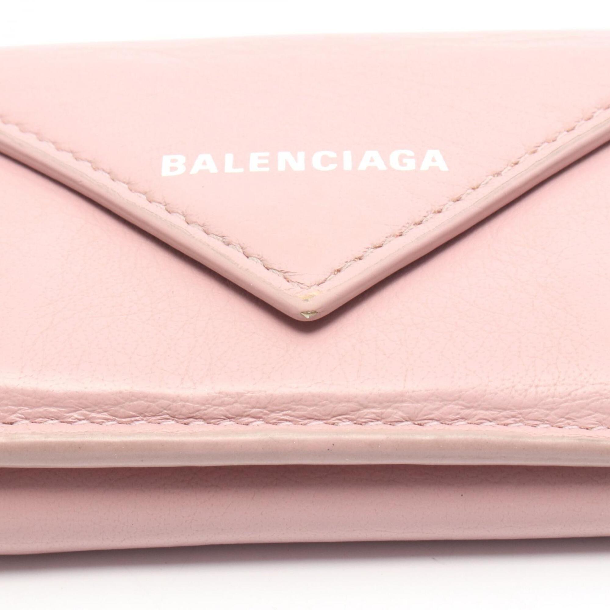 Balenciaga Pink Leather Wallet (Tri-Fold)