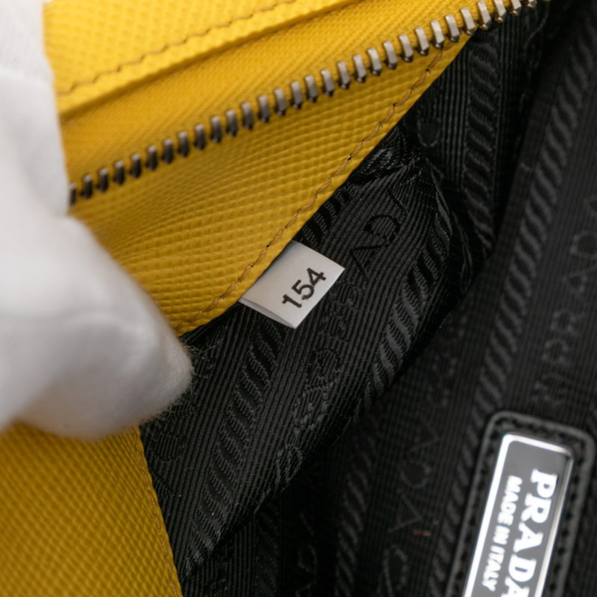 Prada Yellow Leather Shoulder Bag