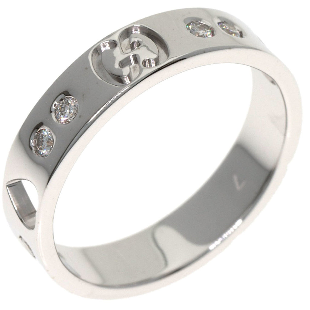 Gucci Icon White Gold (18K) Band Ring (Pre-Owned)