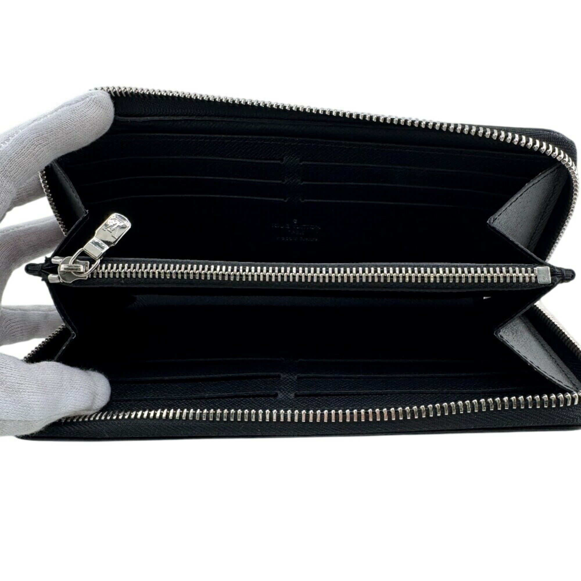 Louis Vuitton Black Leather Long Wallet