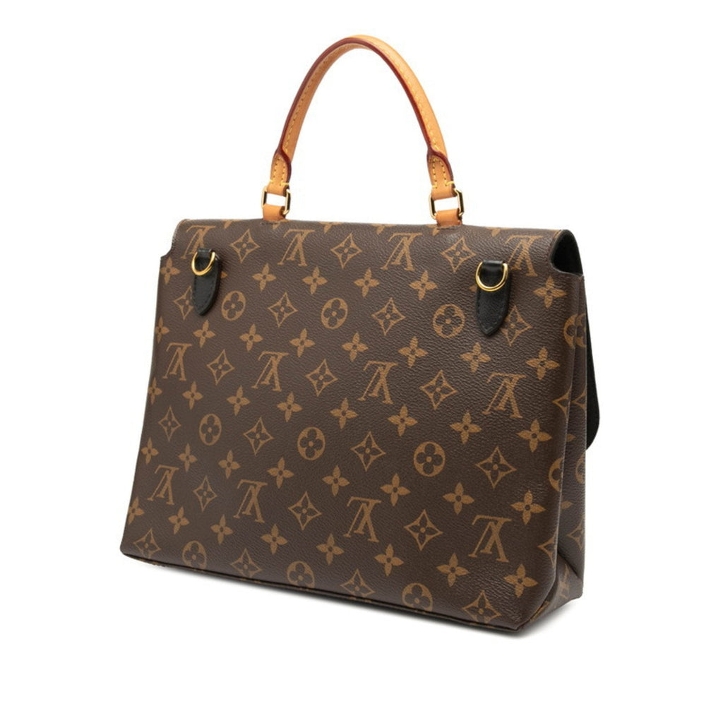 Louis Vuitton Black Brown Pvc Leather Handbag Shoulder Bag