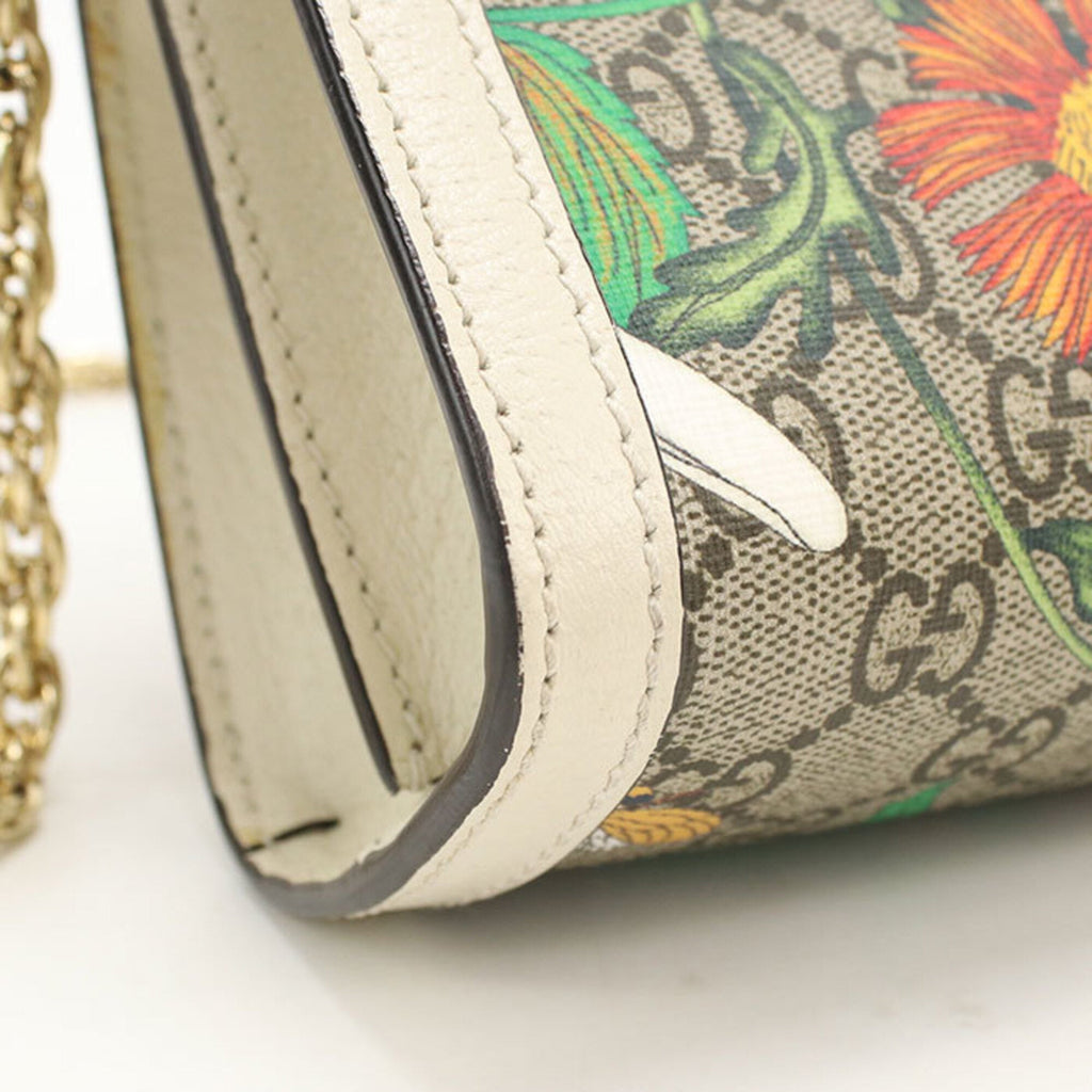 Gucci Beige Gg Supreme Leather Shoulder Bag (Pre-Owned)