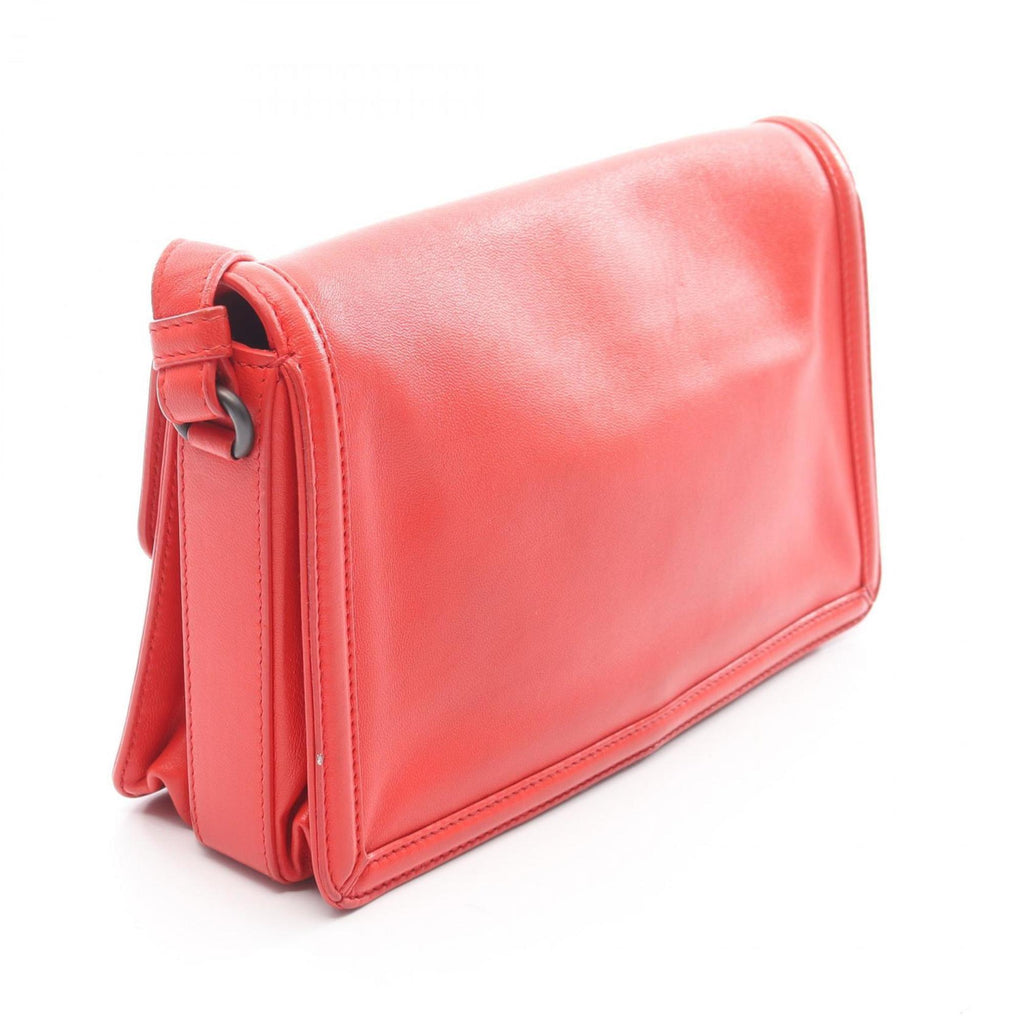 Bottega Veneta Red Color Leather Shoulder Bag