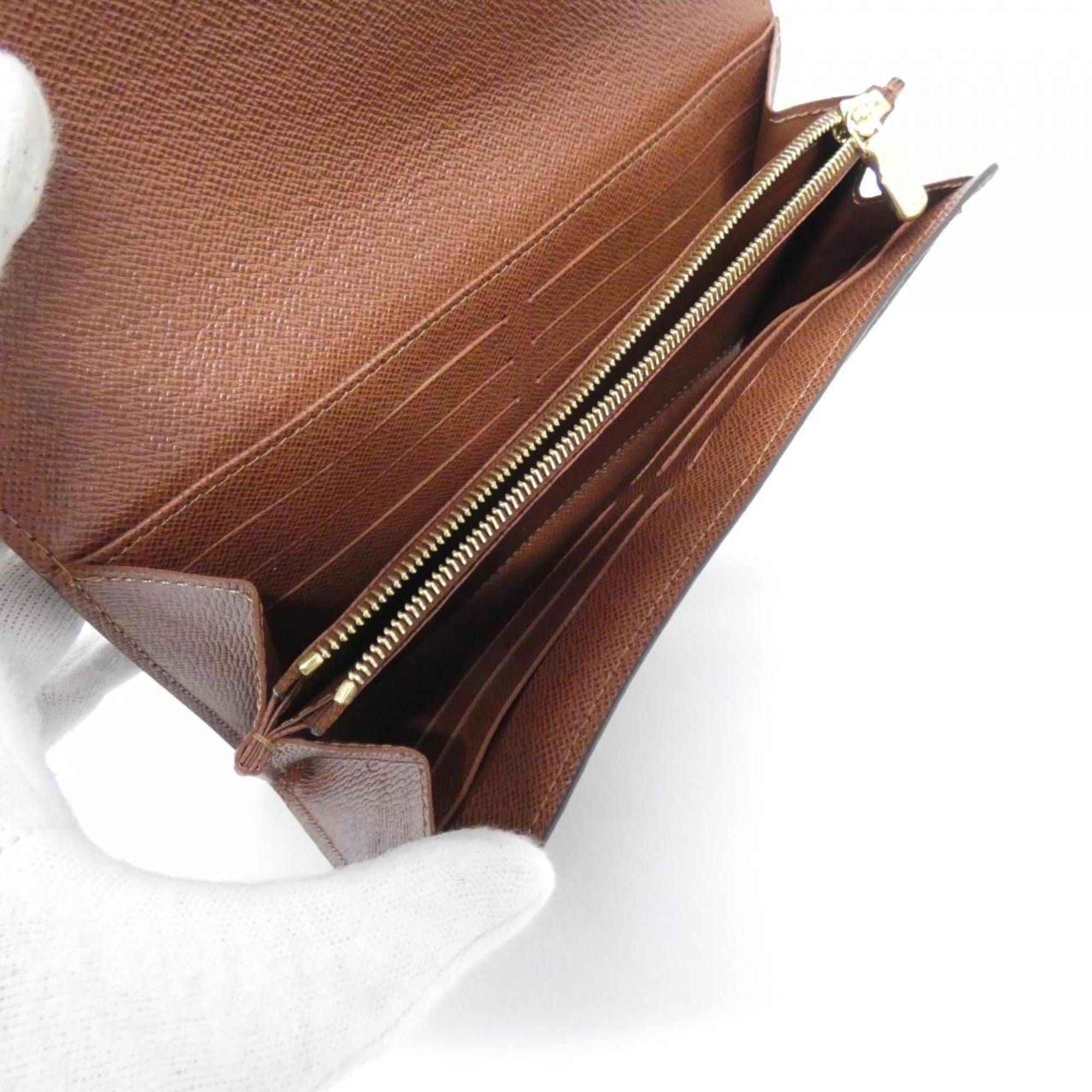 Louis Vuitton Brown Coated Canvas Long Wallet