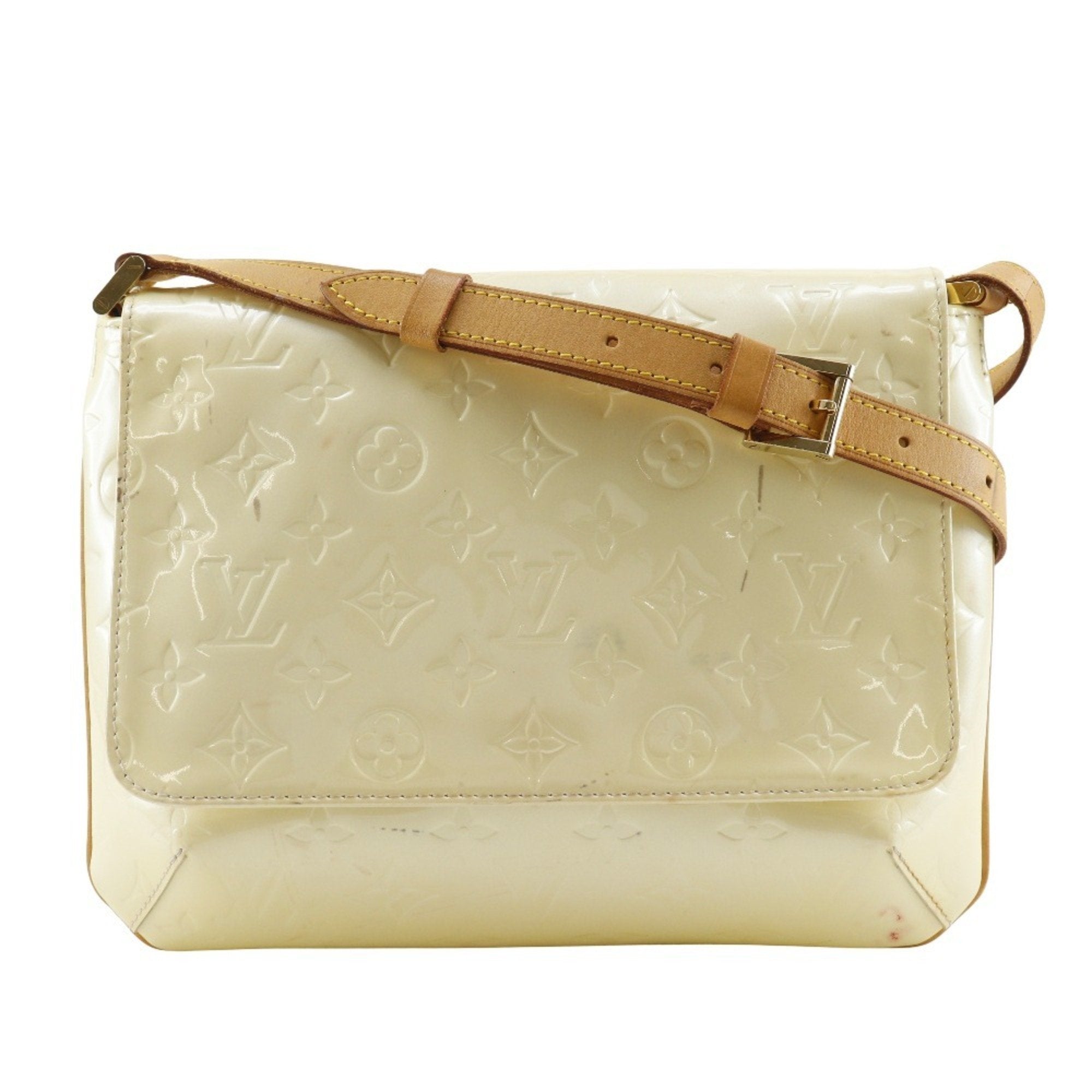 Louis Vuitton Off-White Pearl Monogram Vernis Shoulder Bag