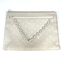 Louis Vuitton White Leather Clutch Bag Pochette Pouch