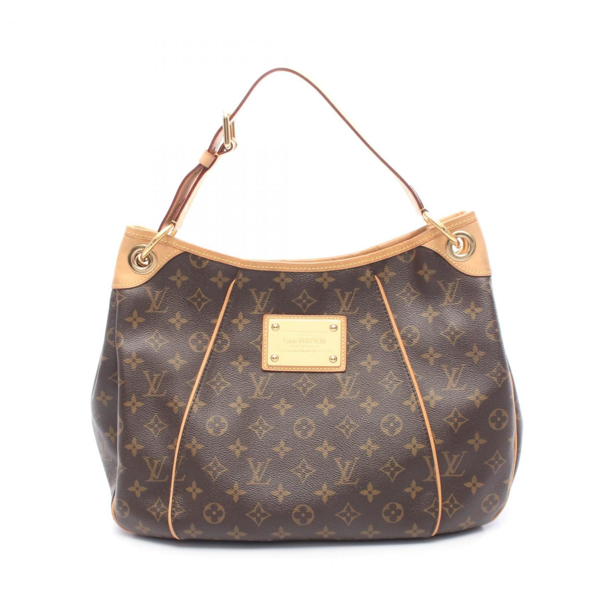Louis Vuitton Brown Coated Canvas Leather Shoulder Bag