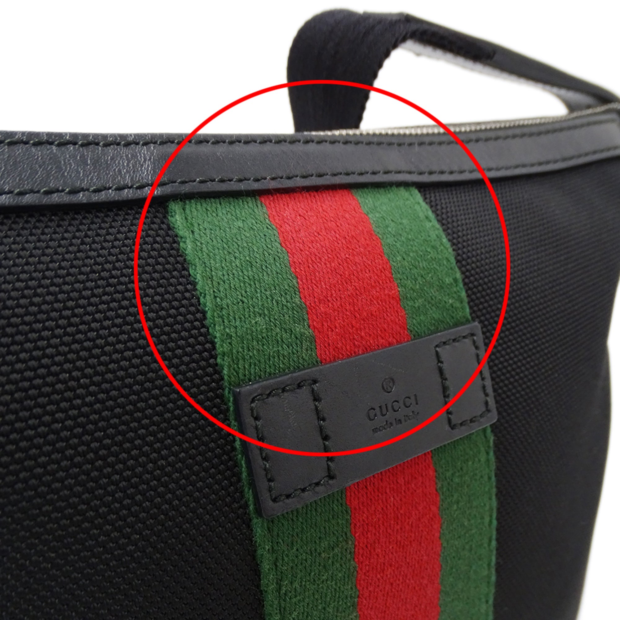 Gucci Black Nylon Handbag Shoulder Bag (Pre-Owned)