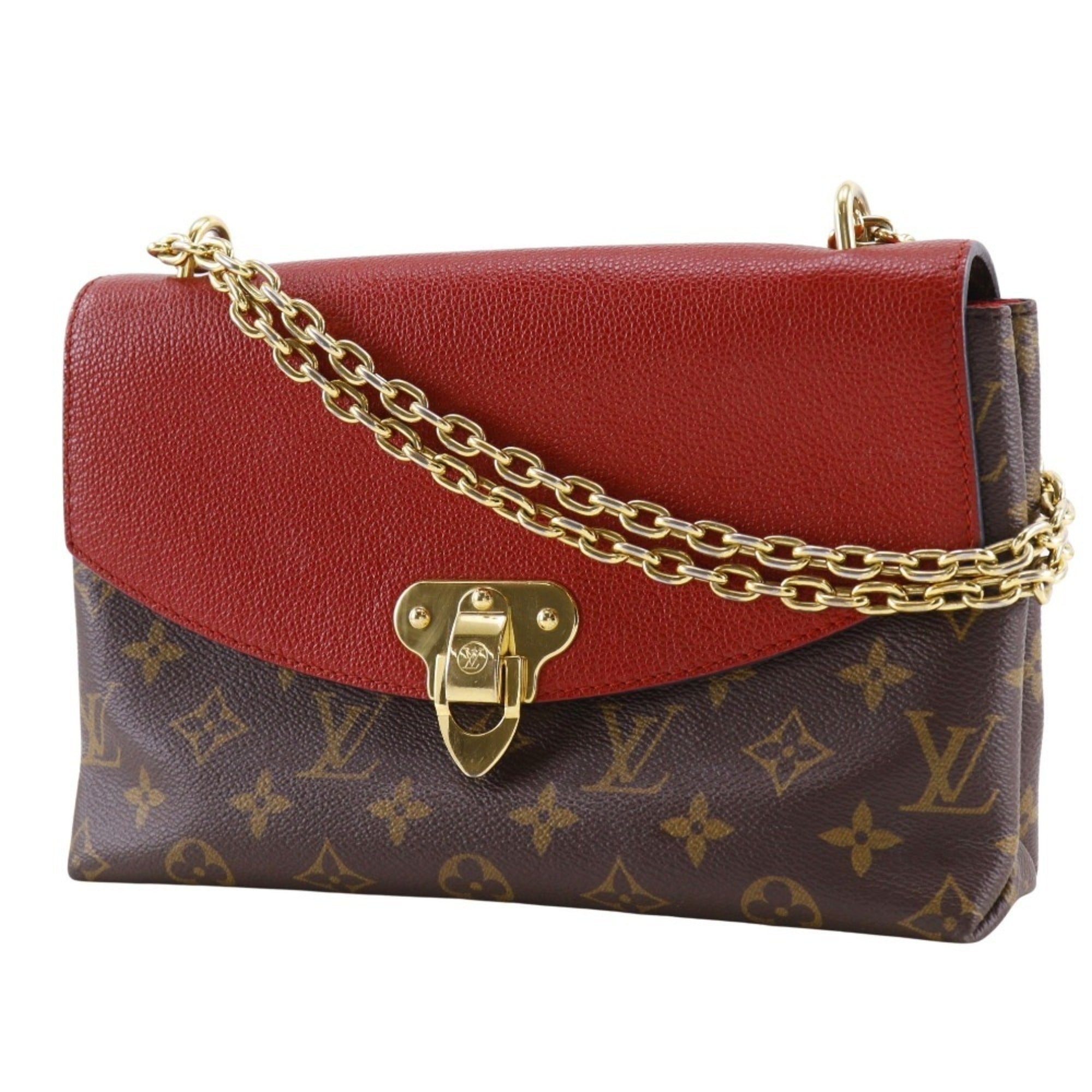 Louis Vuitton Monogram Brown Cerise Red Color Monogram Shoulder Bag