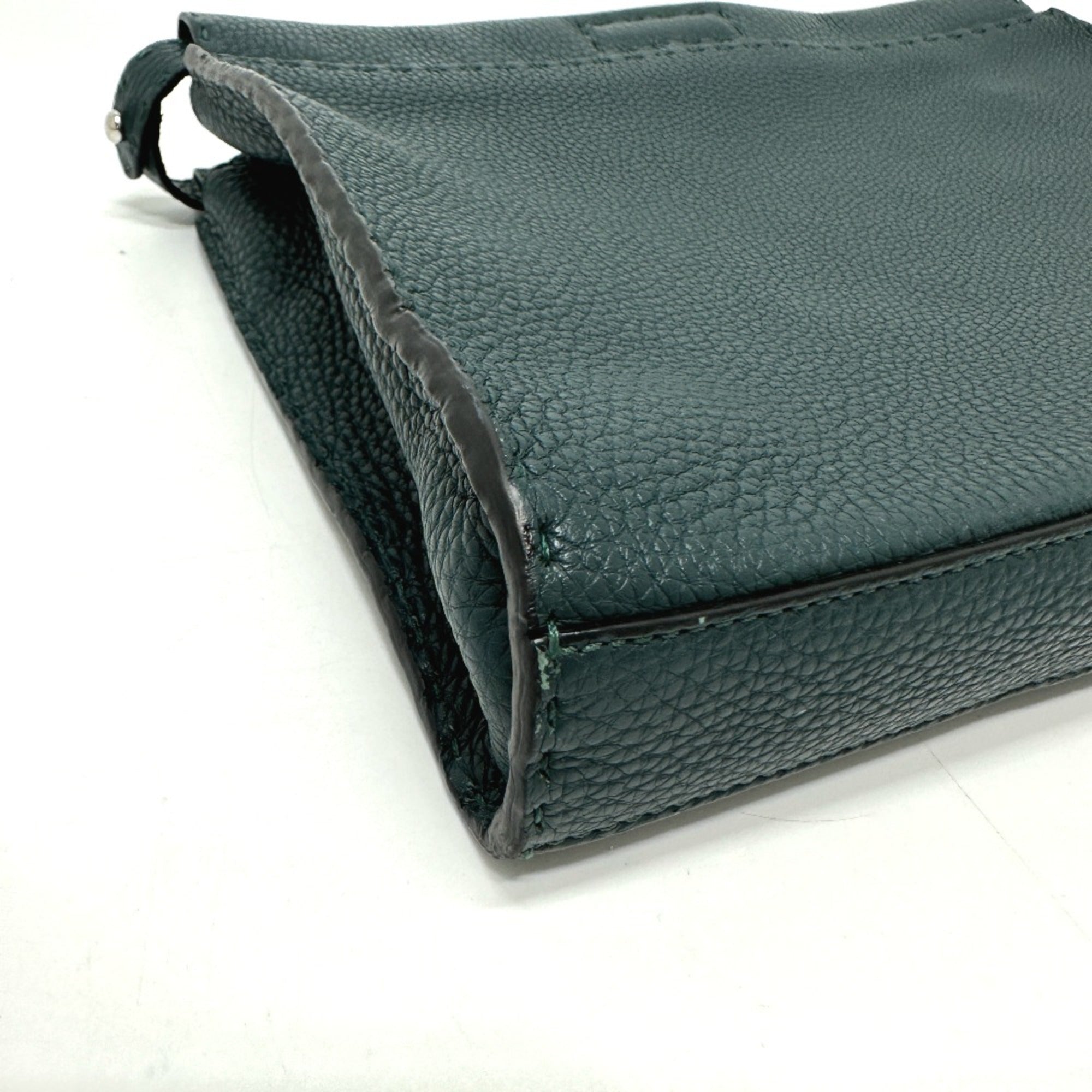 Fendi Blue Leather Briefcase