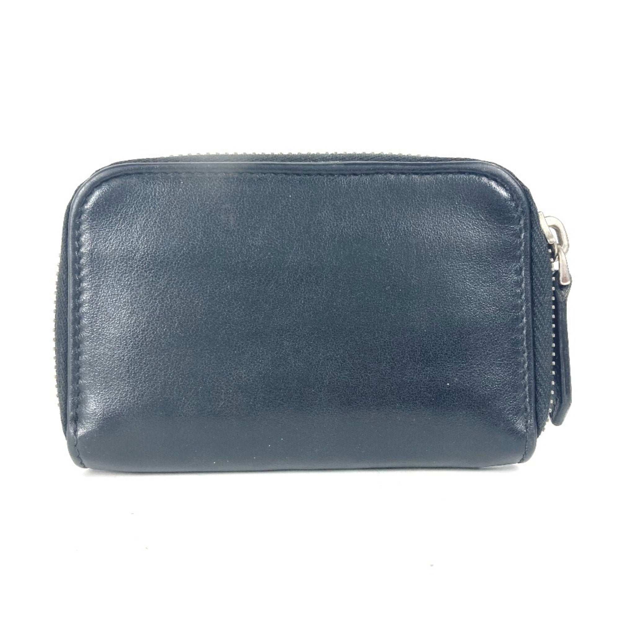 Fendi Black Yellow Leather Coin Purse/Coin Case