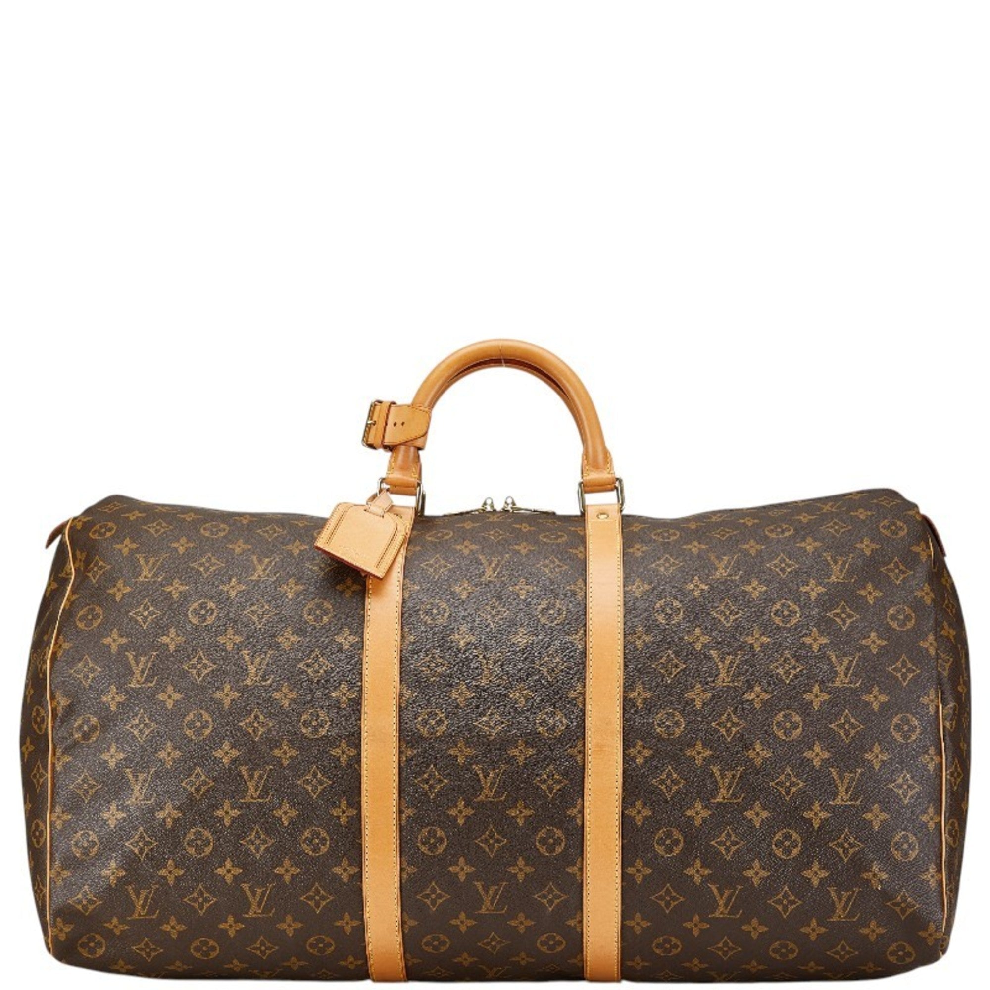 Louis Vuitton Brown Pvc Leather Boston Bag