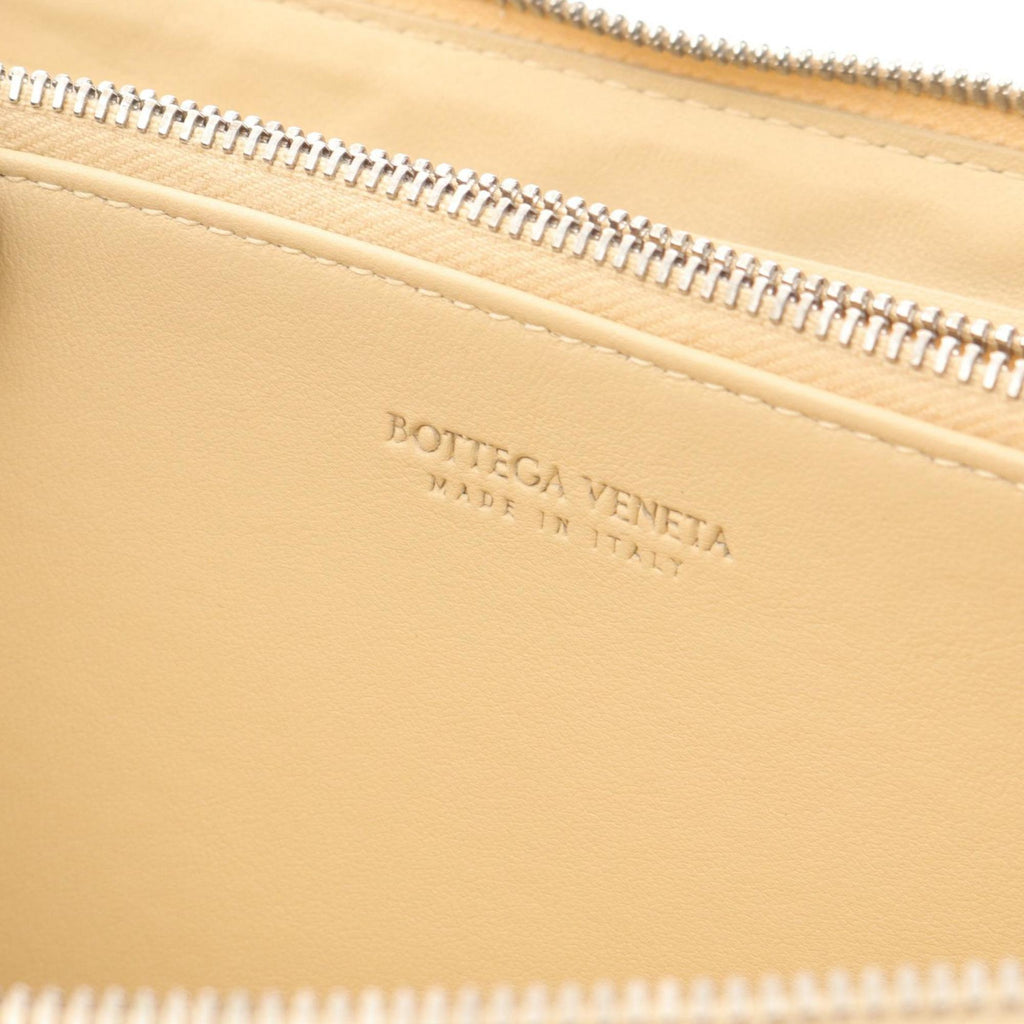 Bottega Veneta Beige Leather Long Wallet (Bi-Fold)