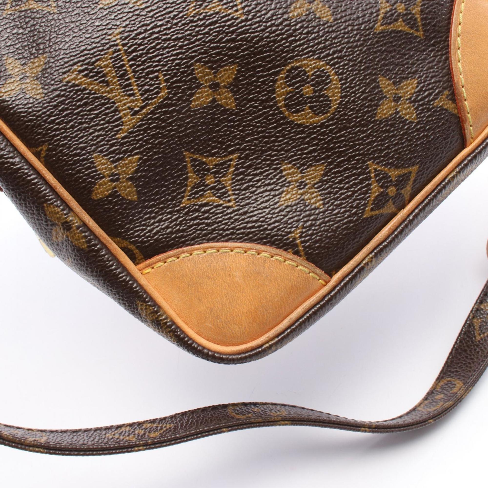 Louis Vuitton Monogram Brown Coated Canvas Leather Shoulder Bag