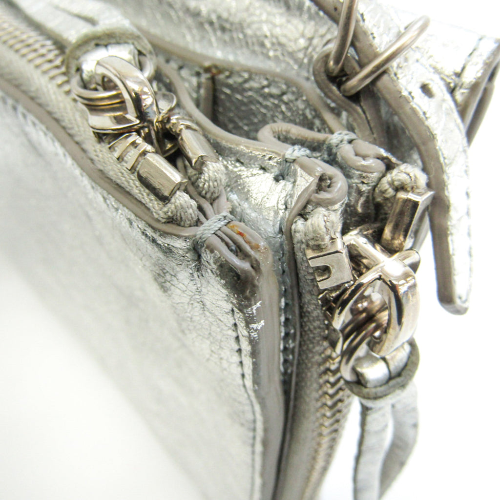 Balenciaga Silver Leather Shoulder