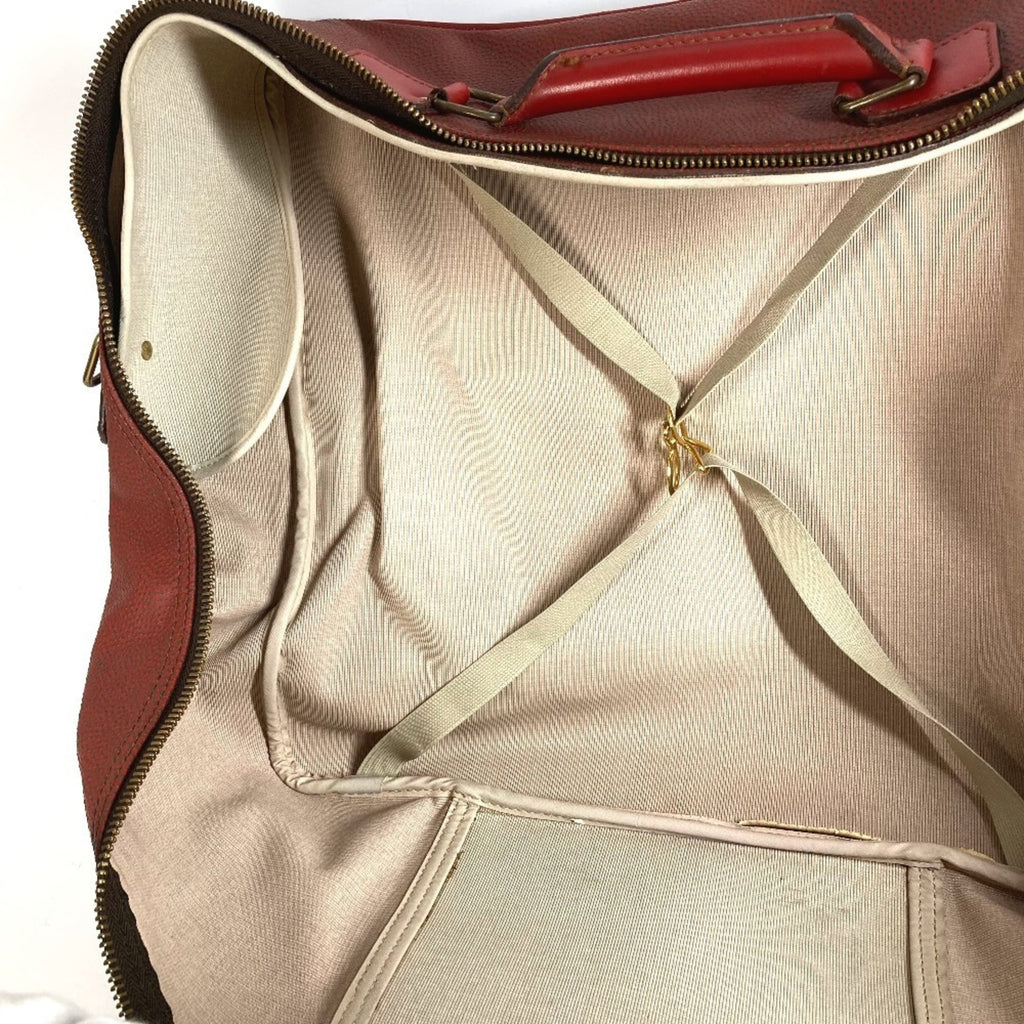 Louis Vuitton Red Color Leather Boston Bag Handbag Shoulder Bag