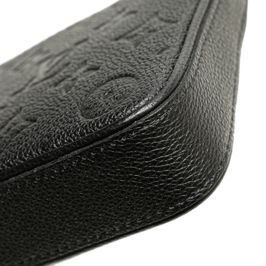 Louis Vuitton Black Leather Handbag Pouch Shoulder Bag