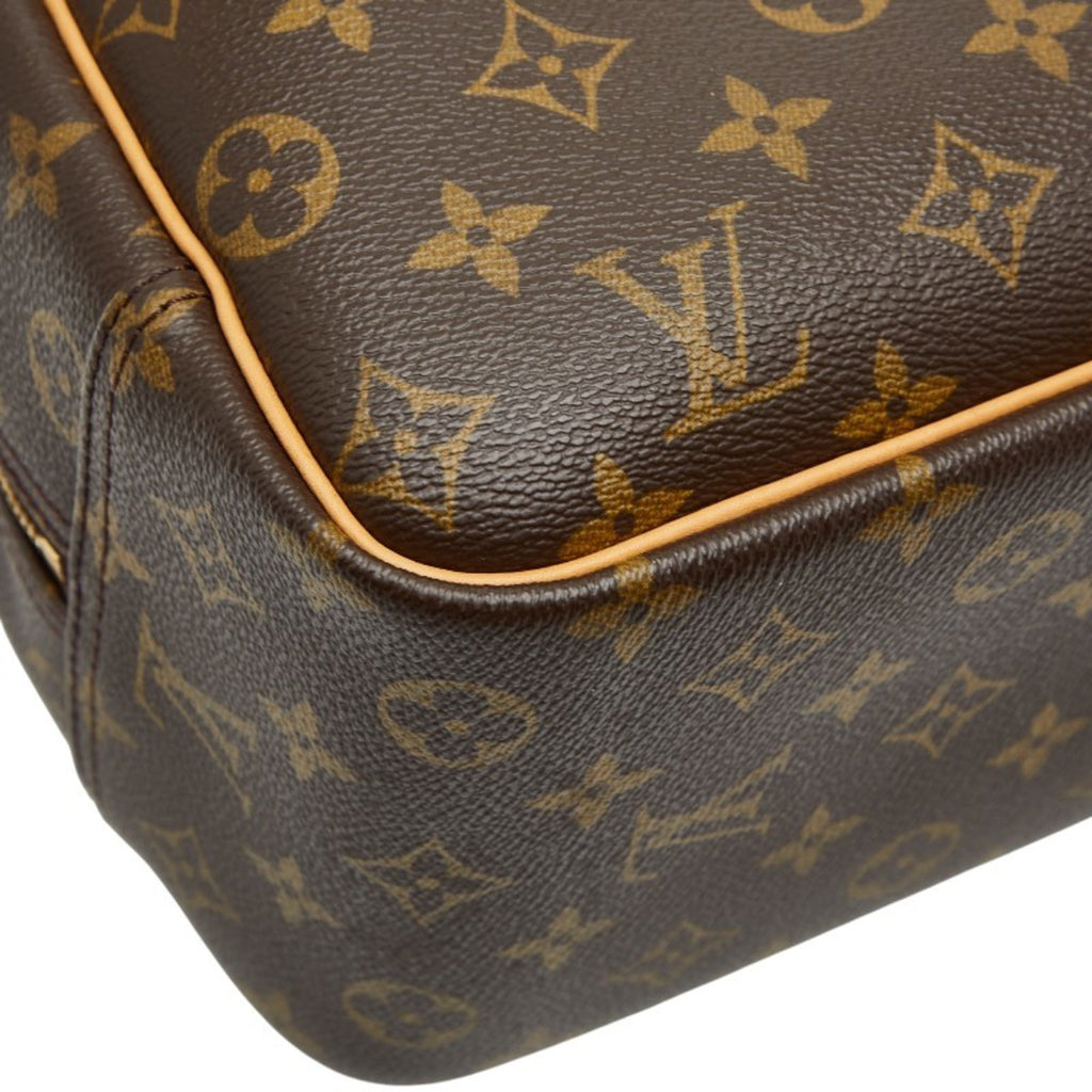 Louis Vuitton Brown Pvc Leather Handbag