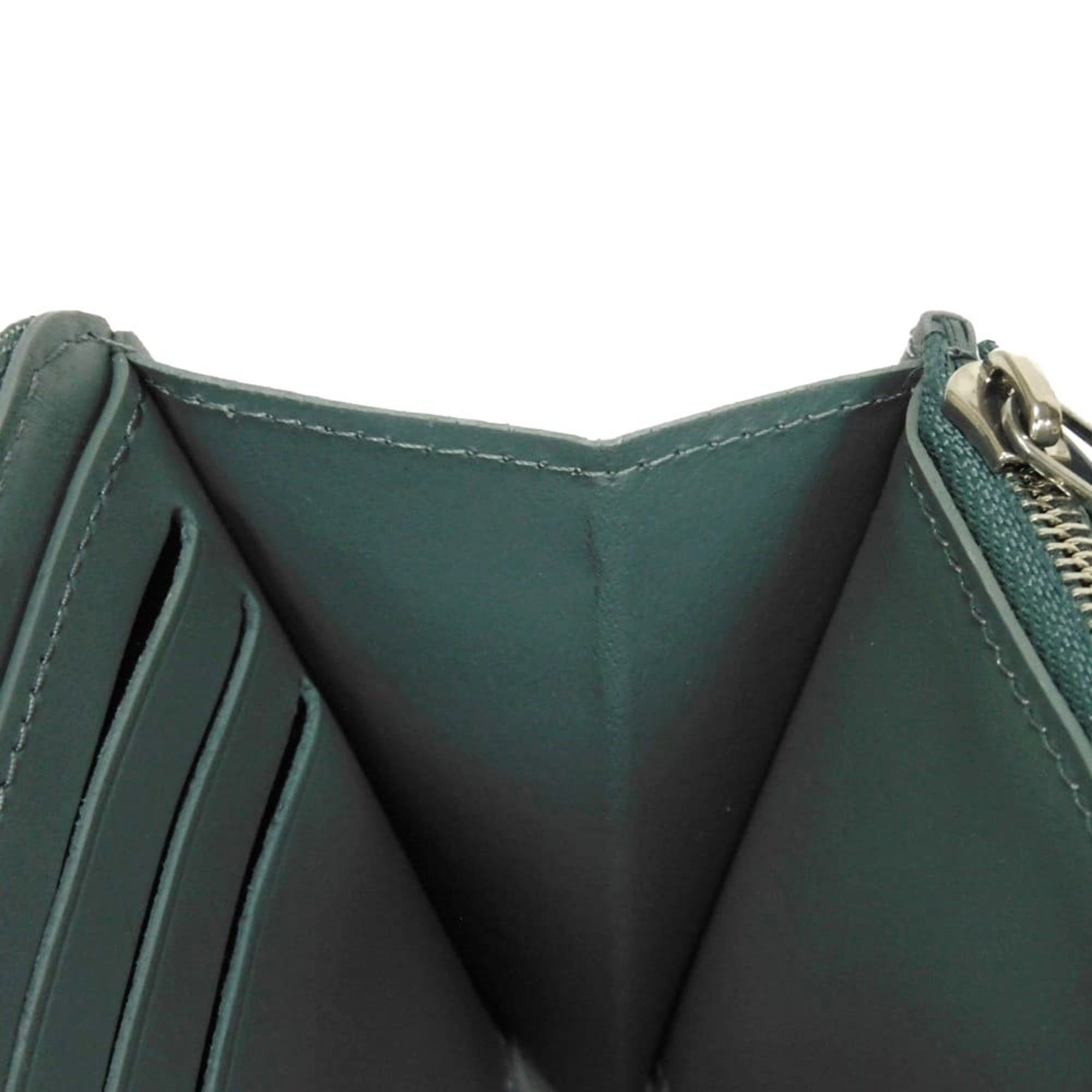 Louis Vuitton Green Leather Long Wallet