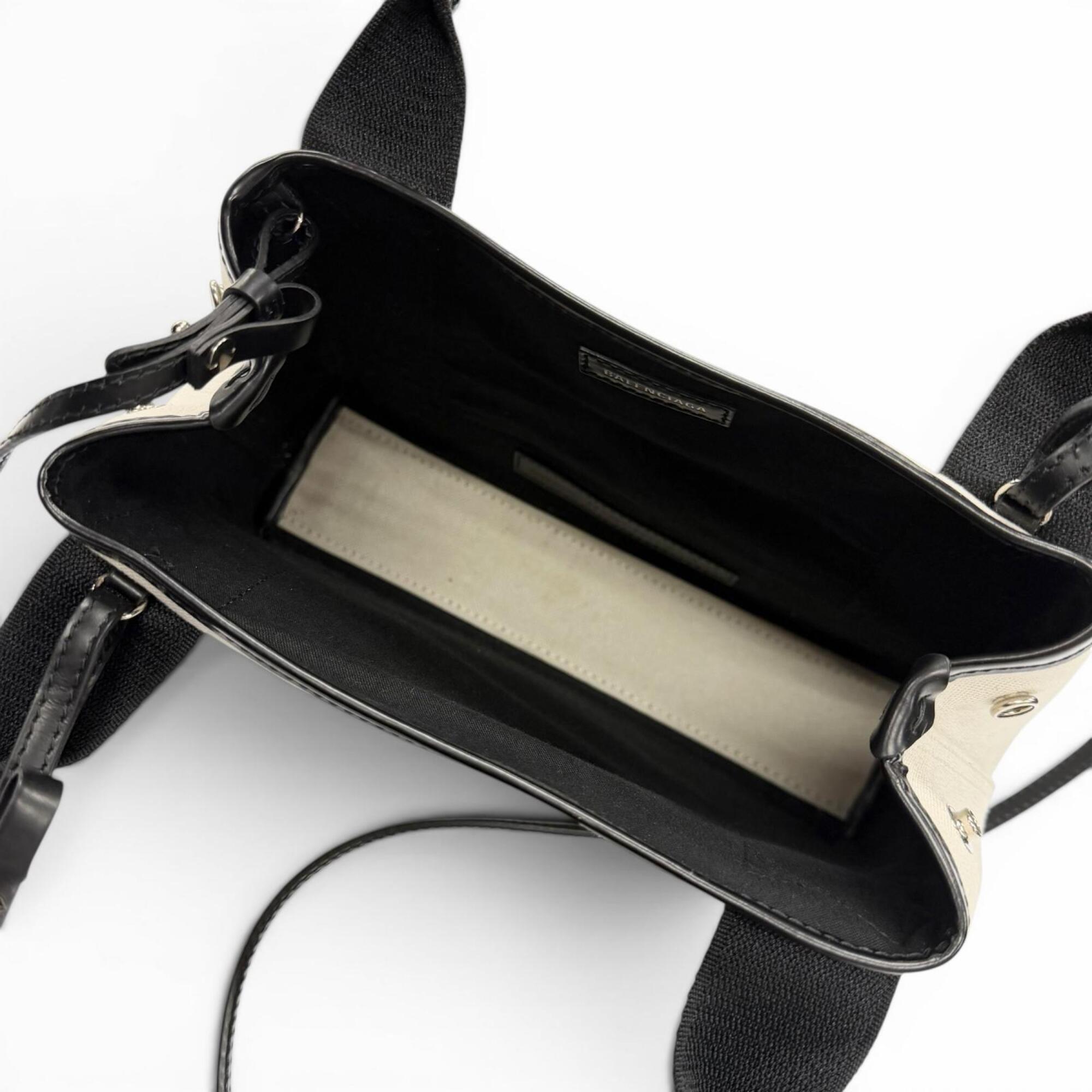 Balenciaga Black Canvas Leather Shoulder