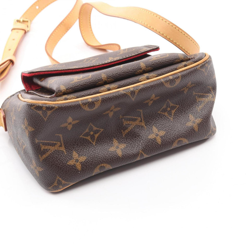 Louis Vuitton Monogram Brown Coated Canvas Leather Shoulder Bag