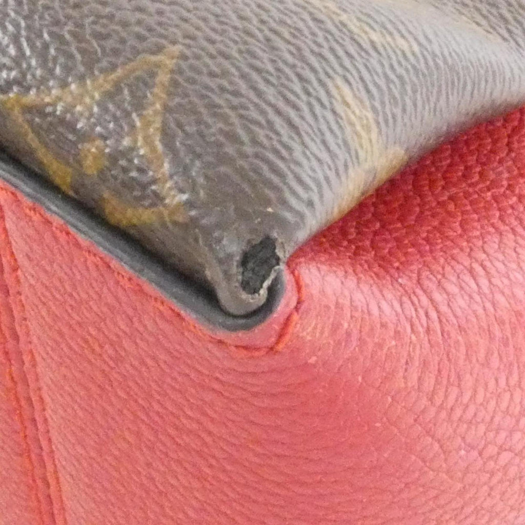 Louis Vuitton Monogram Cerise Marron Coated Canvas Leather Shoulder Bag