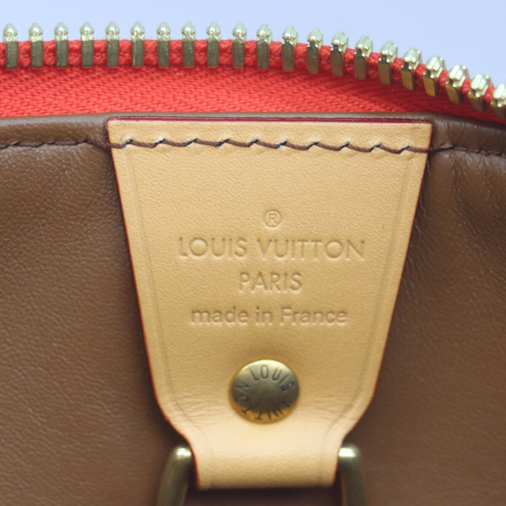 Louis Vuitton Red Color Rouge Leather Boston Bag