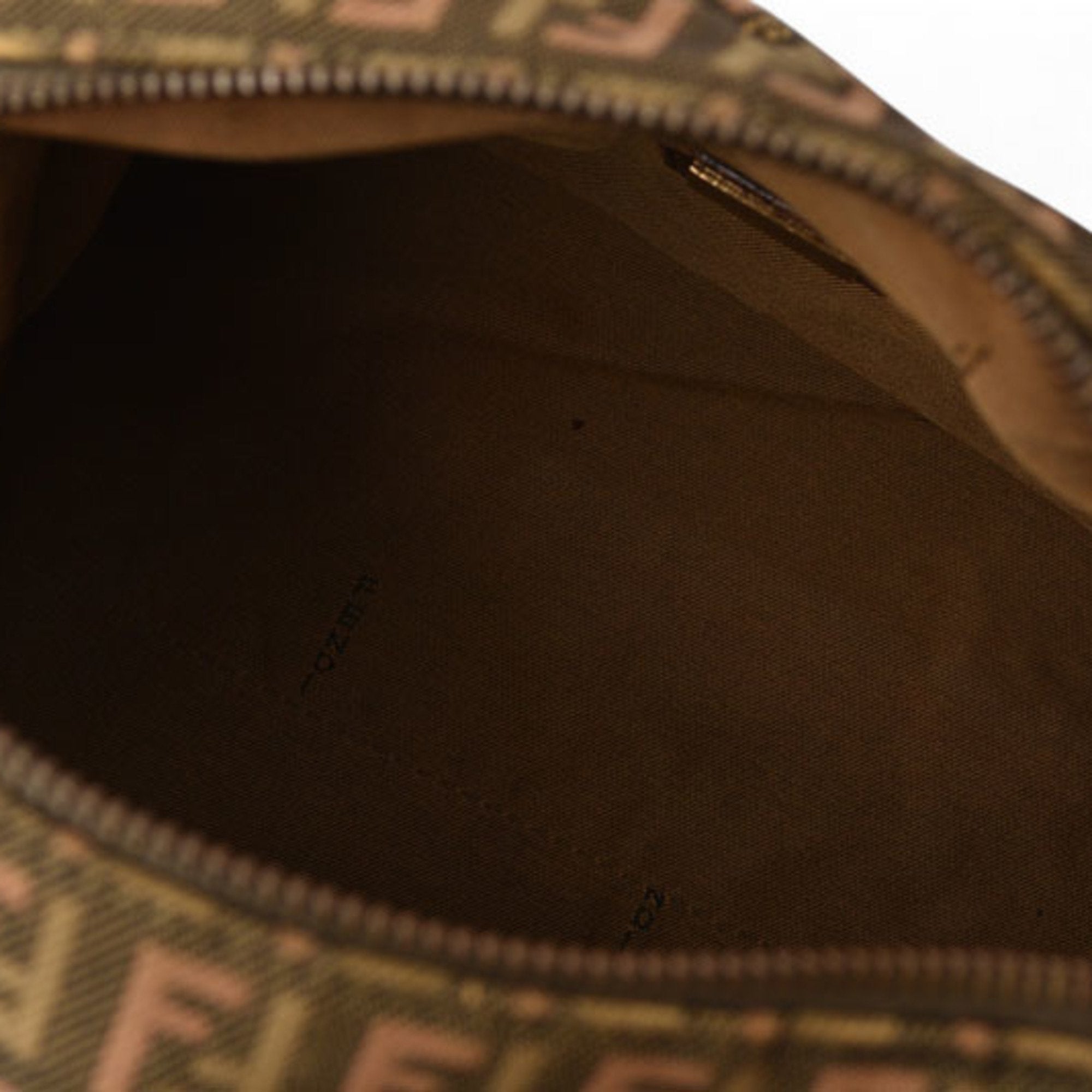 Fendi Zucca Khaki Brown Zucca Canvas Handbag
