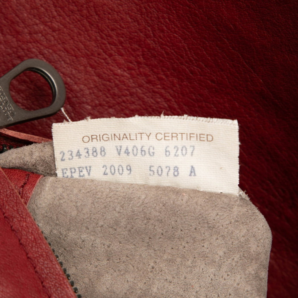 Bottega Veneta Red Color Leather Shoulder Bag