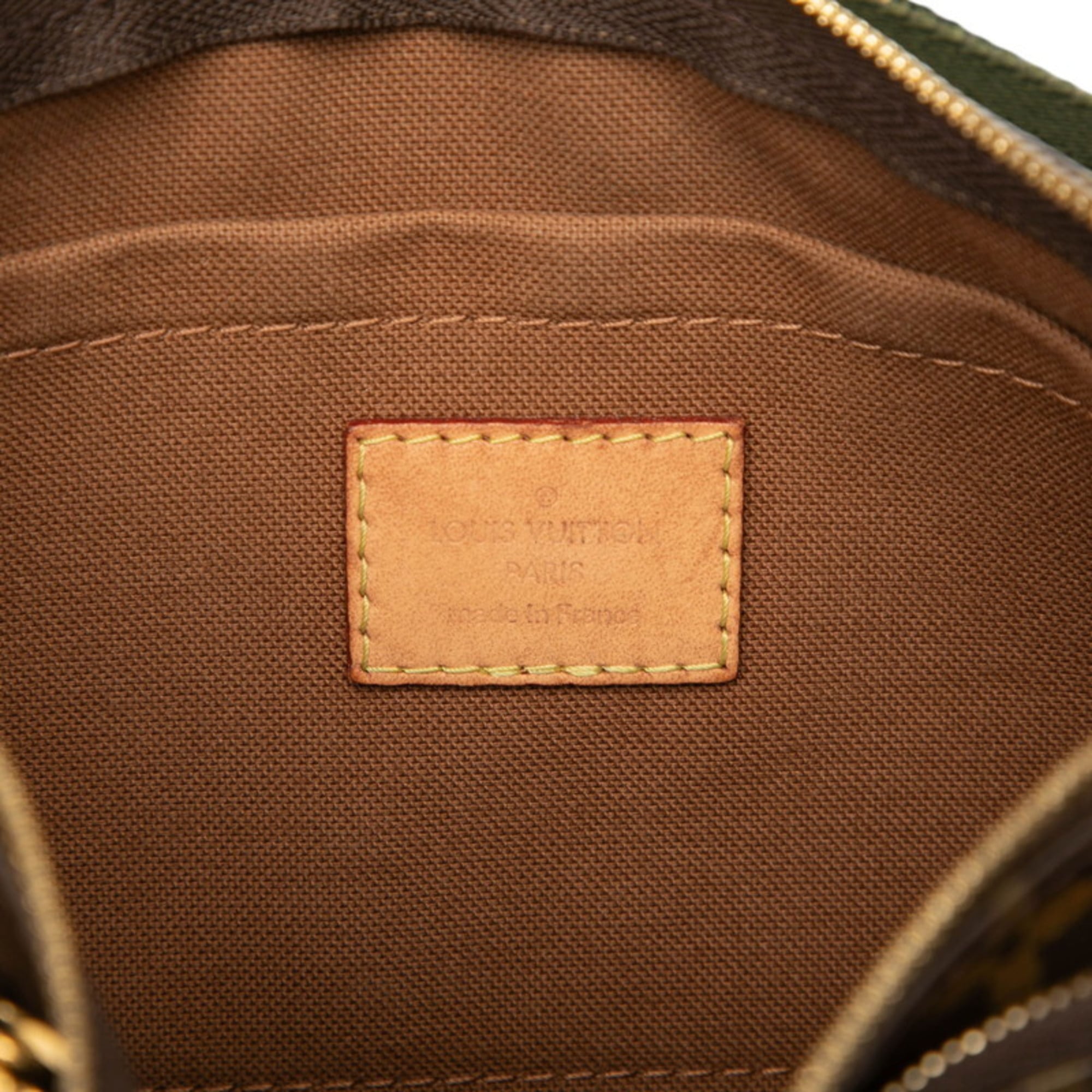 Louis Vuitton Brown Pvc Leather Handbag Pochette Pouch Shoulder Bag
