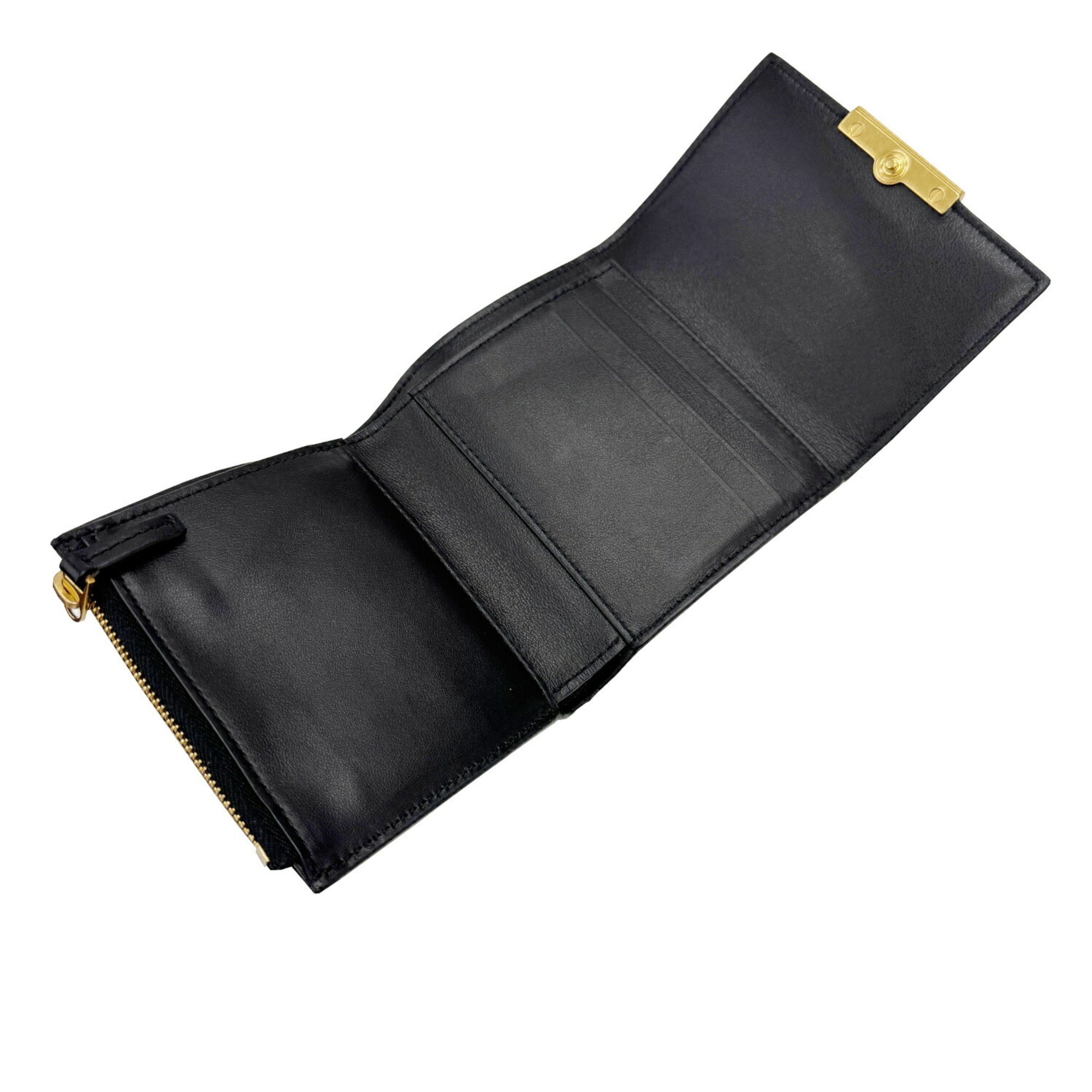 Bottega Veneta Black Wallet (Tri-Fold)