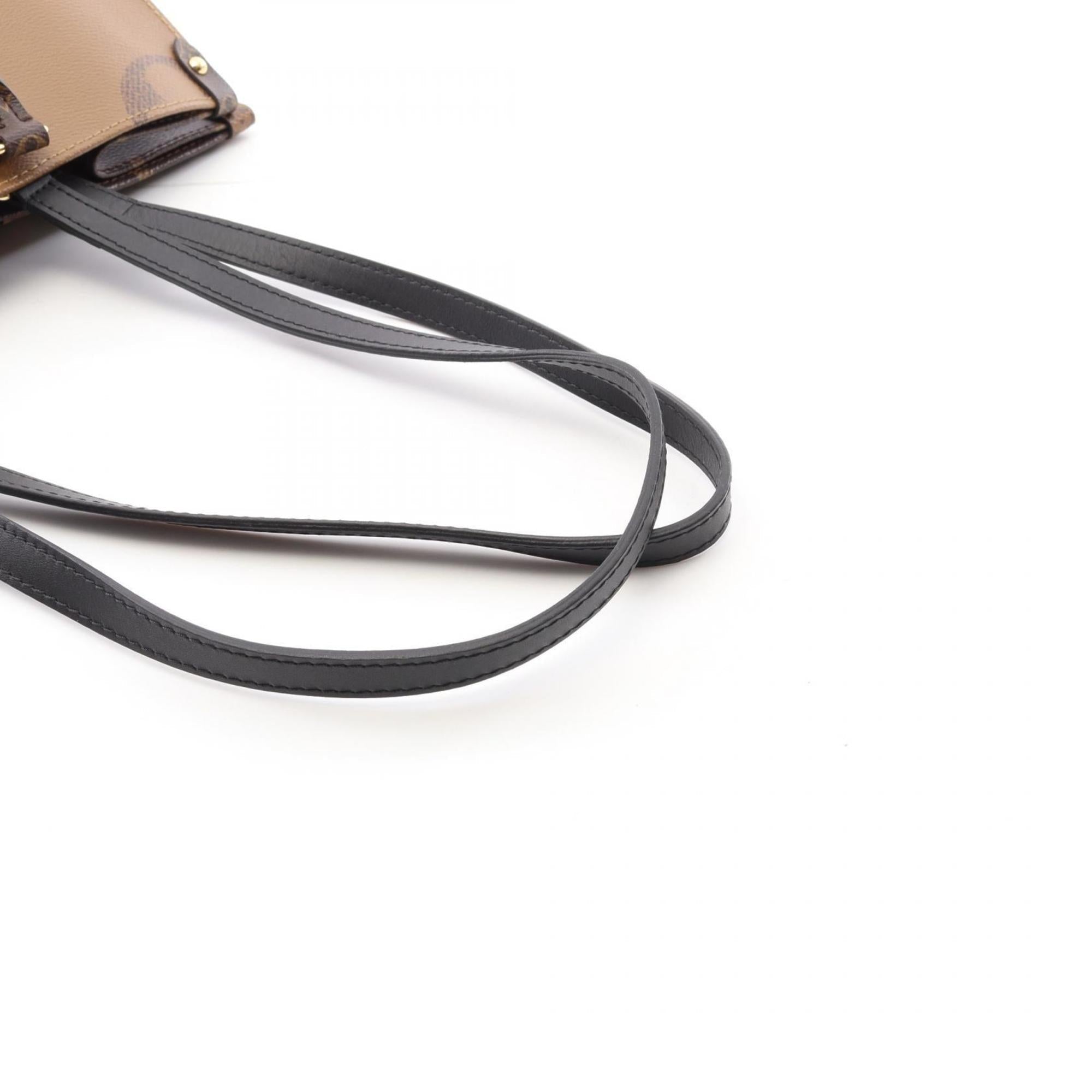 Louis Vuitton Beige Brown Coated Canvas Leather Tote Bag