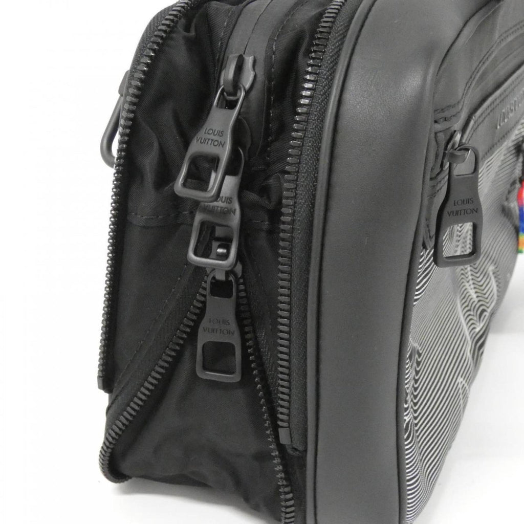 Louis Vuitton Black Nylon Leather Shoulder Bag