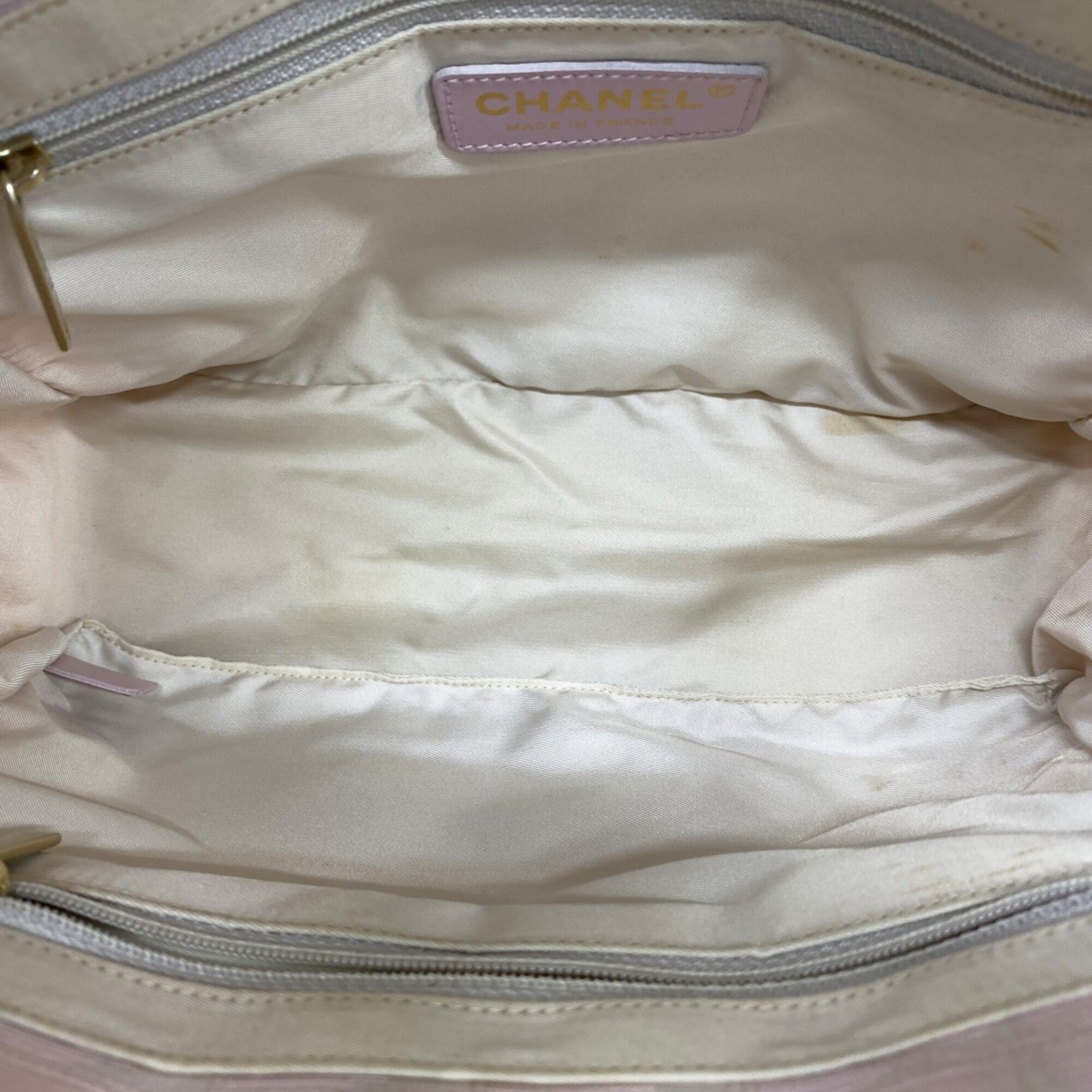 Chanel Pink Nylon Handbag