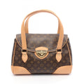 Louis Vuitton Brown Coated Canvas Leather Shoulder Bag