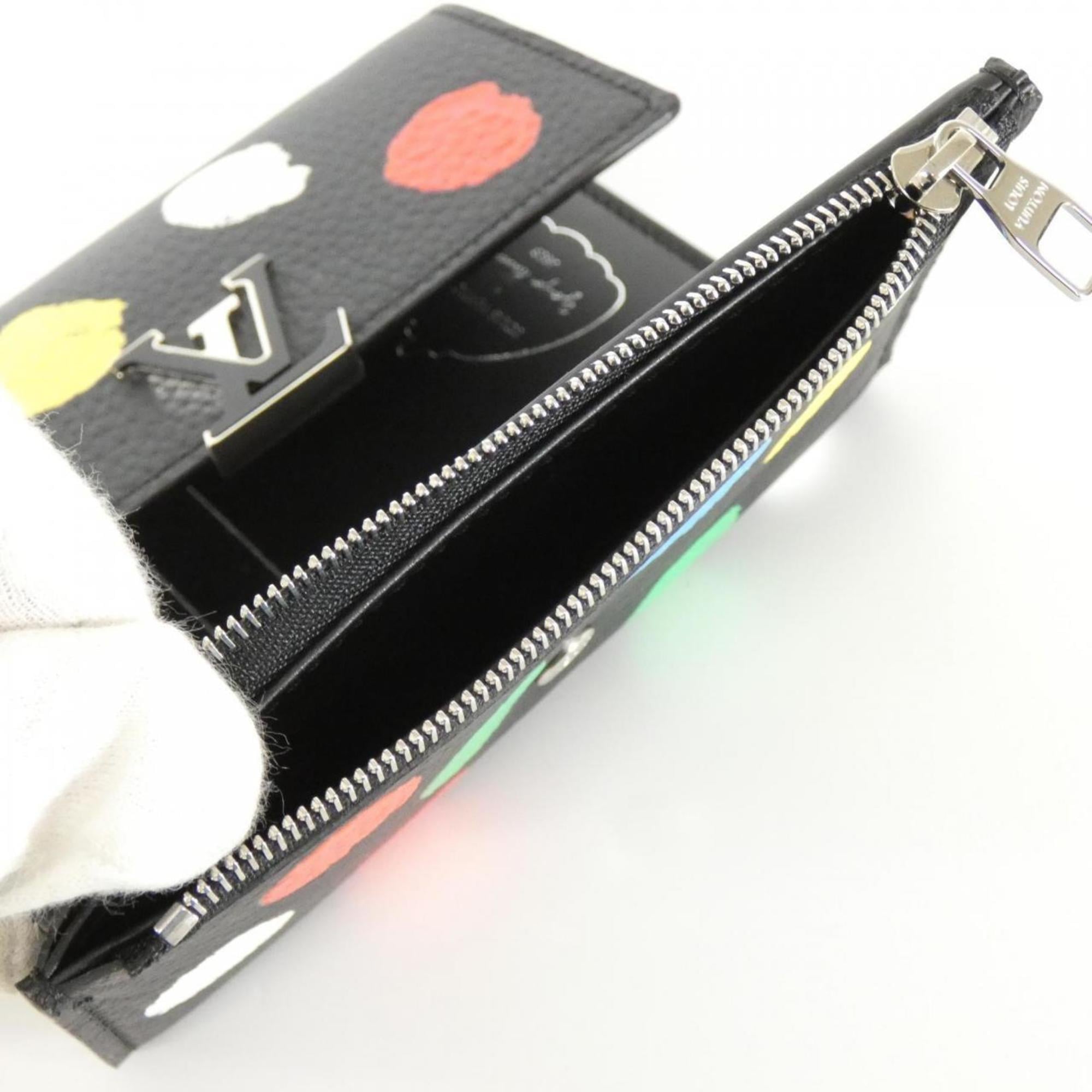 Louis Vuitton Black Leather Wallet (Tri-Fold)