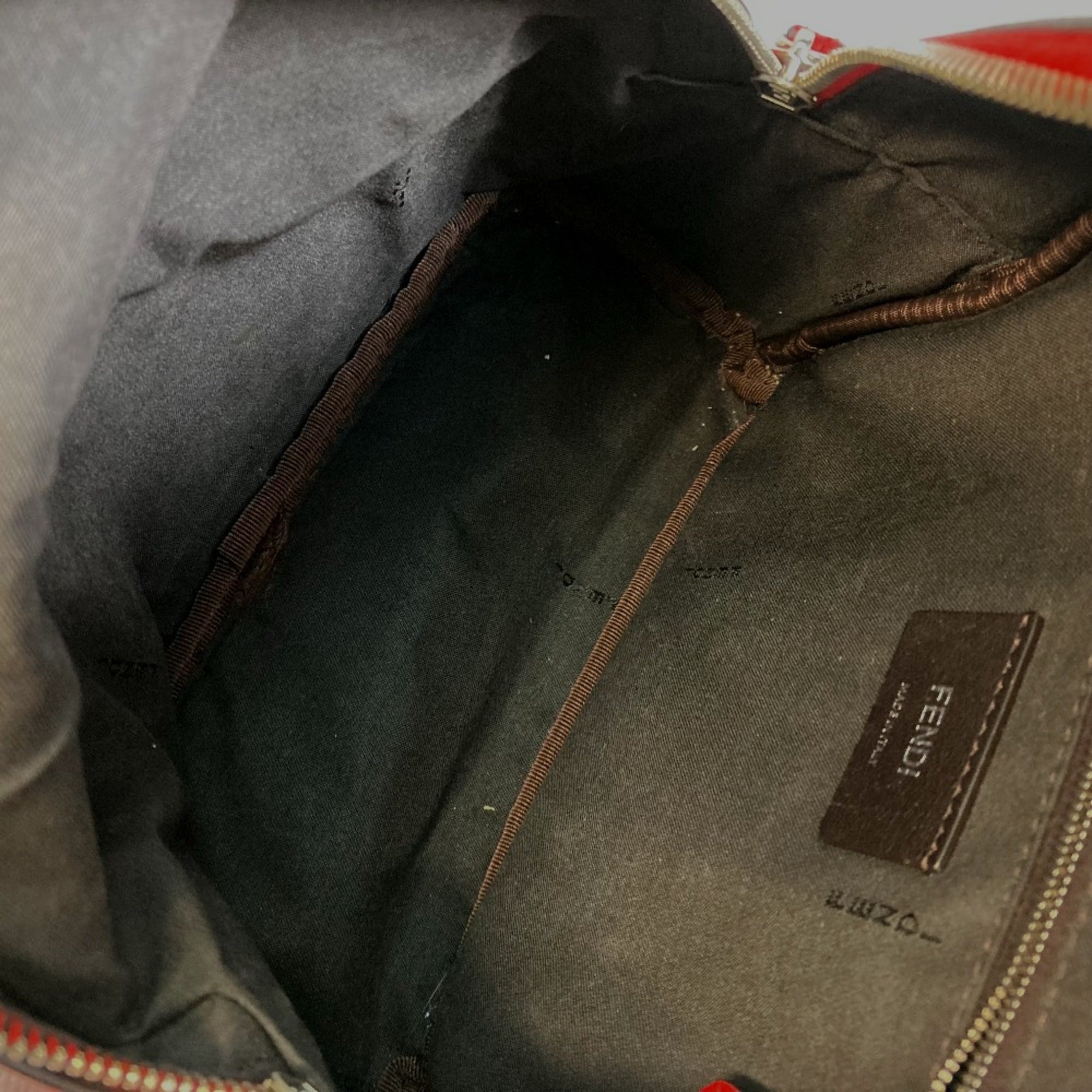 Fendi Red Leather Backpack