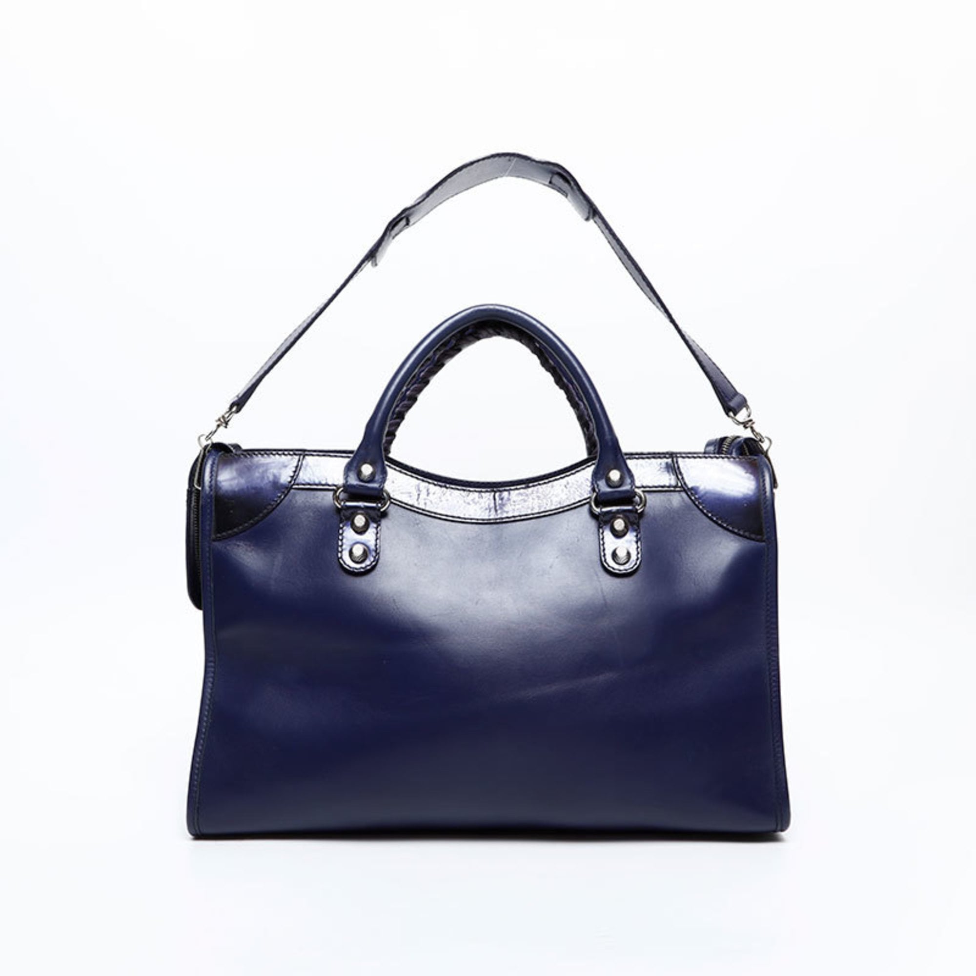 Balenciaga Purple Leather Hand