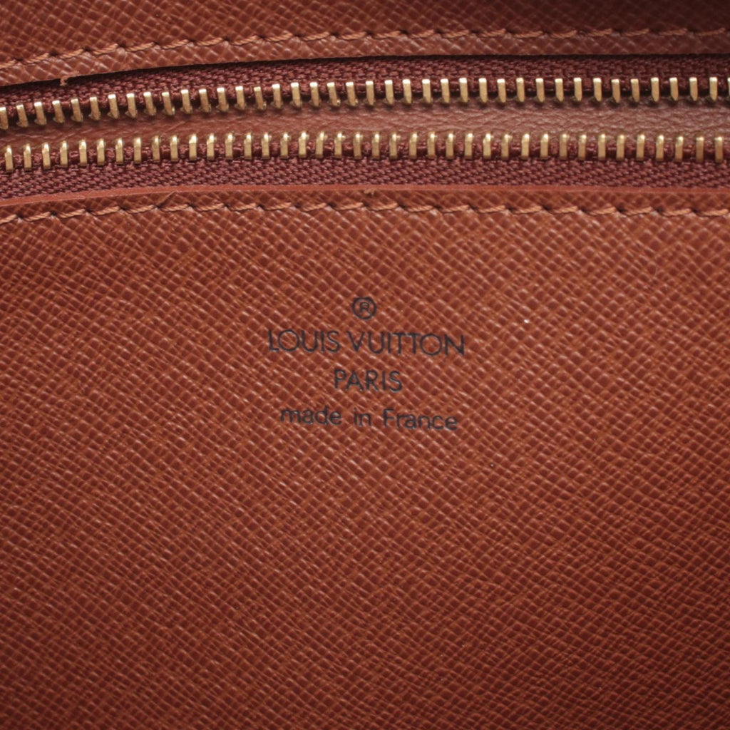 Louis Vuitton Brown Coated Canvas Leather Handbag Shoulder Bag
