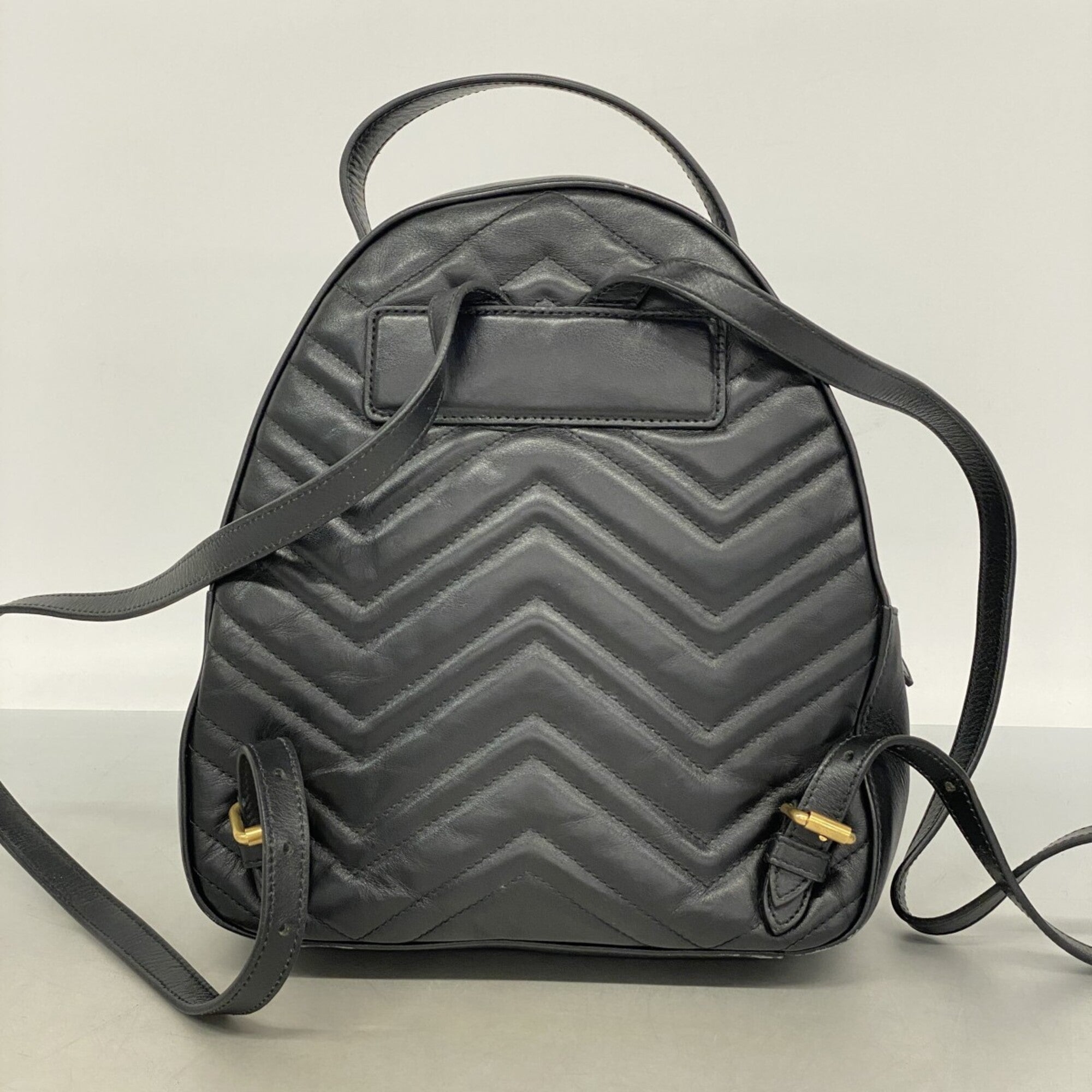 Gucci Black Leather Backpack (Pre-Owned)